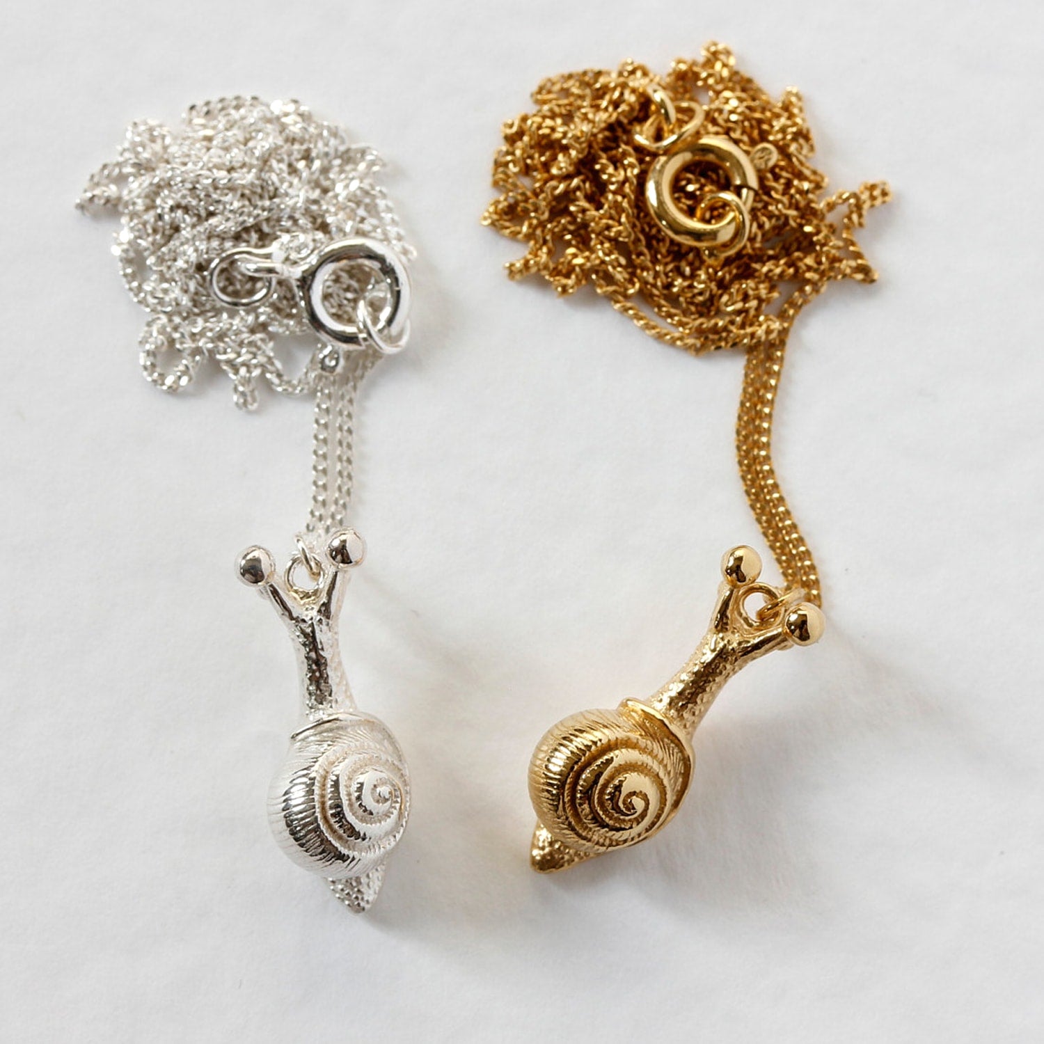 Baby Snail Necklace – Silver