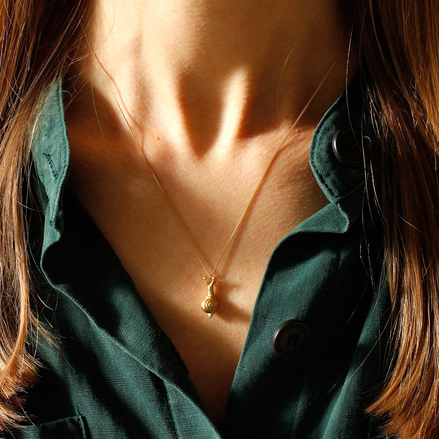 Baby Snail Necklace – Gold