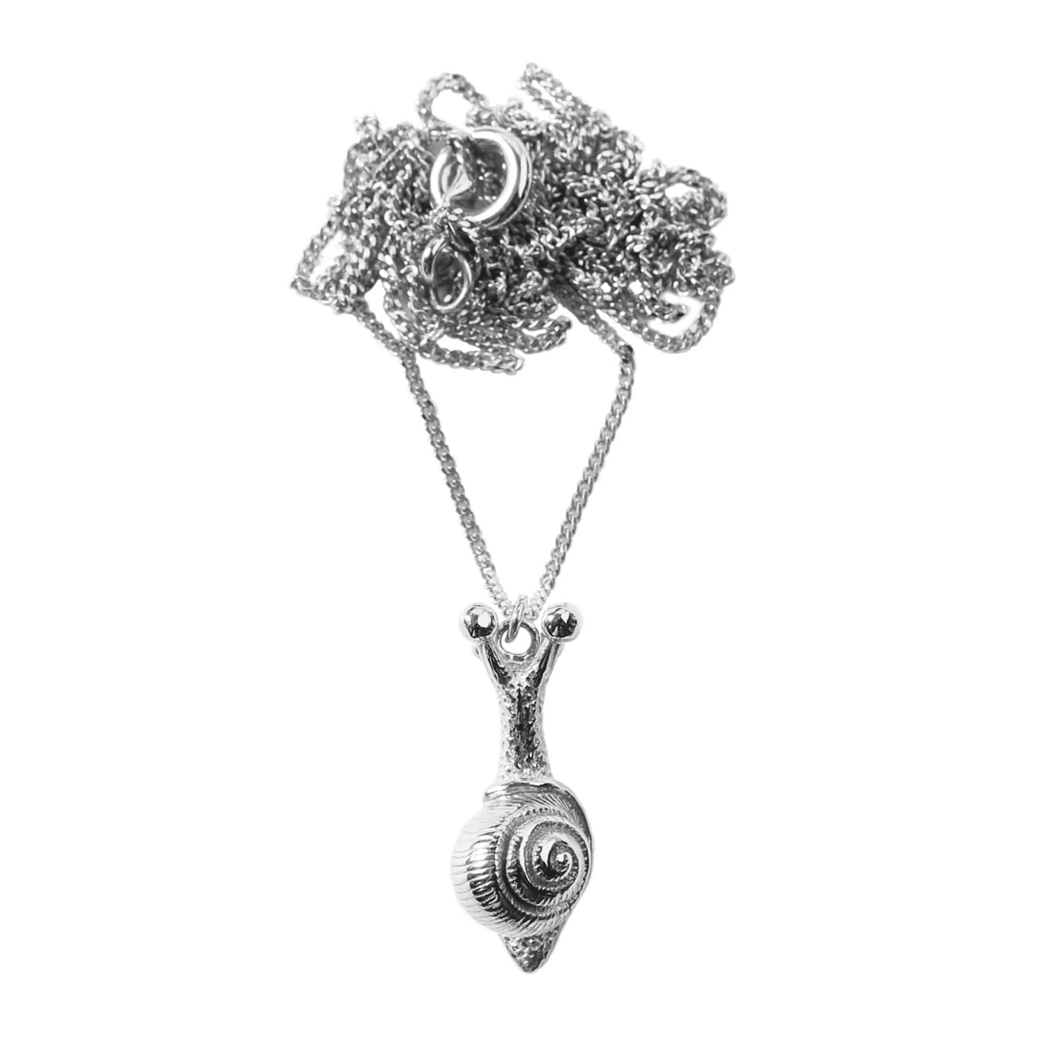 Baby Snail Necklace – Silver