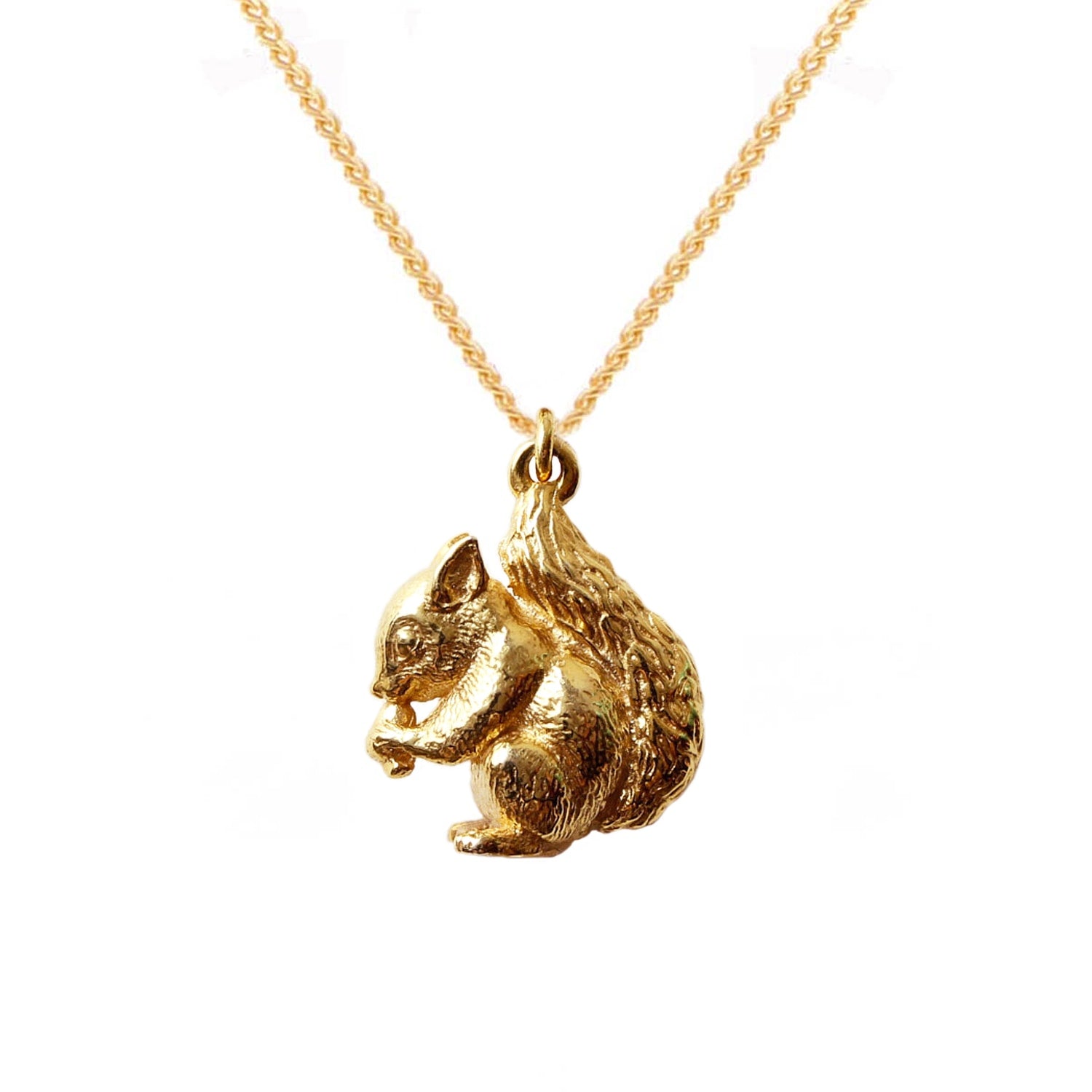 Baby Squirrel Necklace – Small - Gold