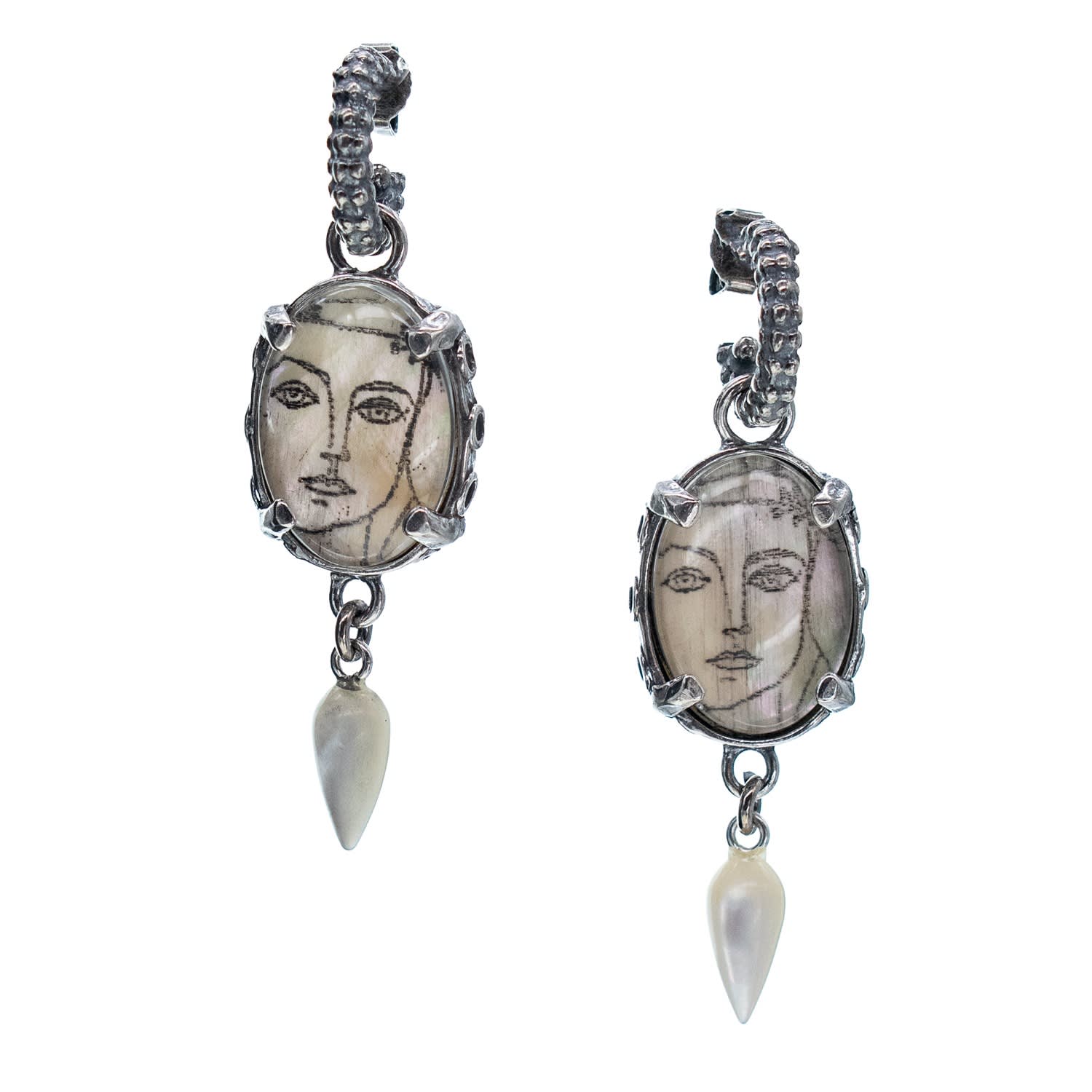 Back To The Future - Mother Of Pearl Earrings