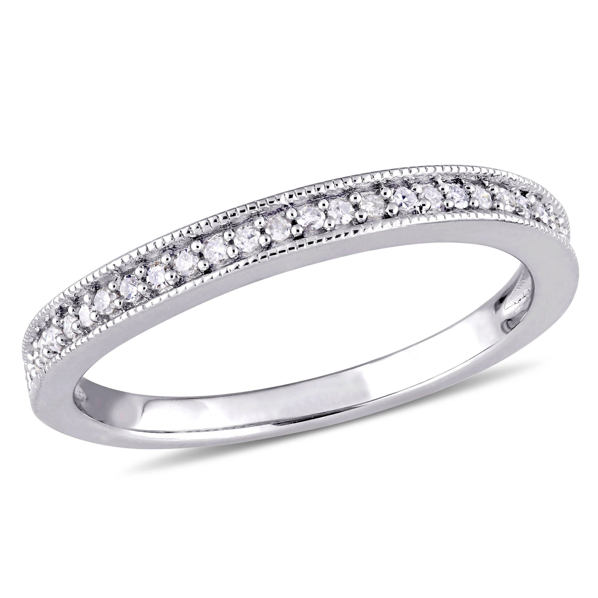 1/8 ct TW Diamond Wedding Band in Sterling Silver
