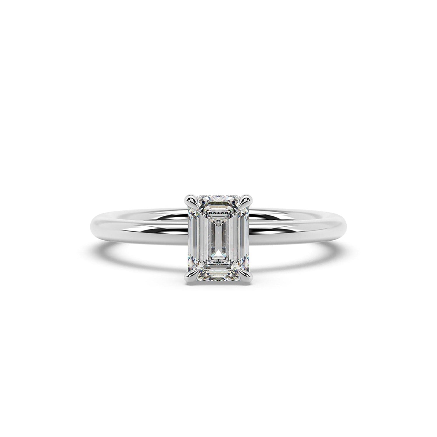 Baguette Cut Lab Grown Diamond Cocktail Ring In White Gold