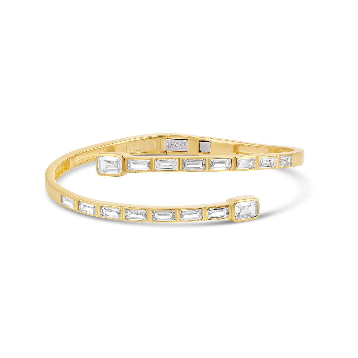 Baguette Wrap Bangle - Gold