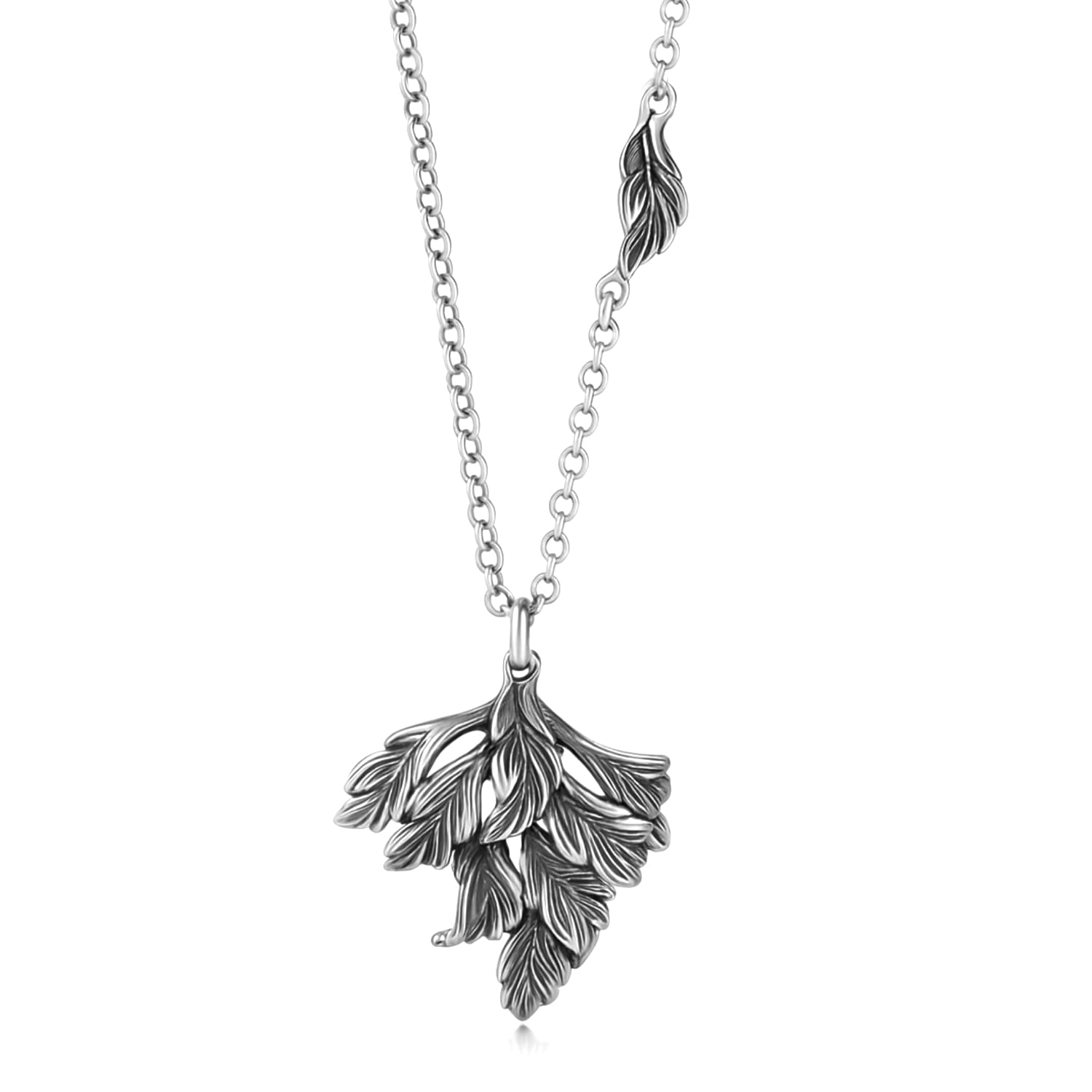 Bahamas Sterling Silver Pendant Necklace For Women – Elegant Leaf Jewelry