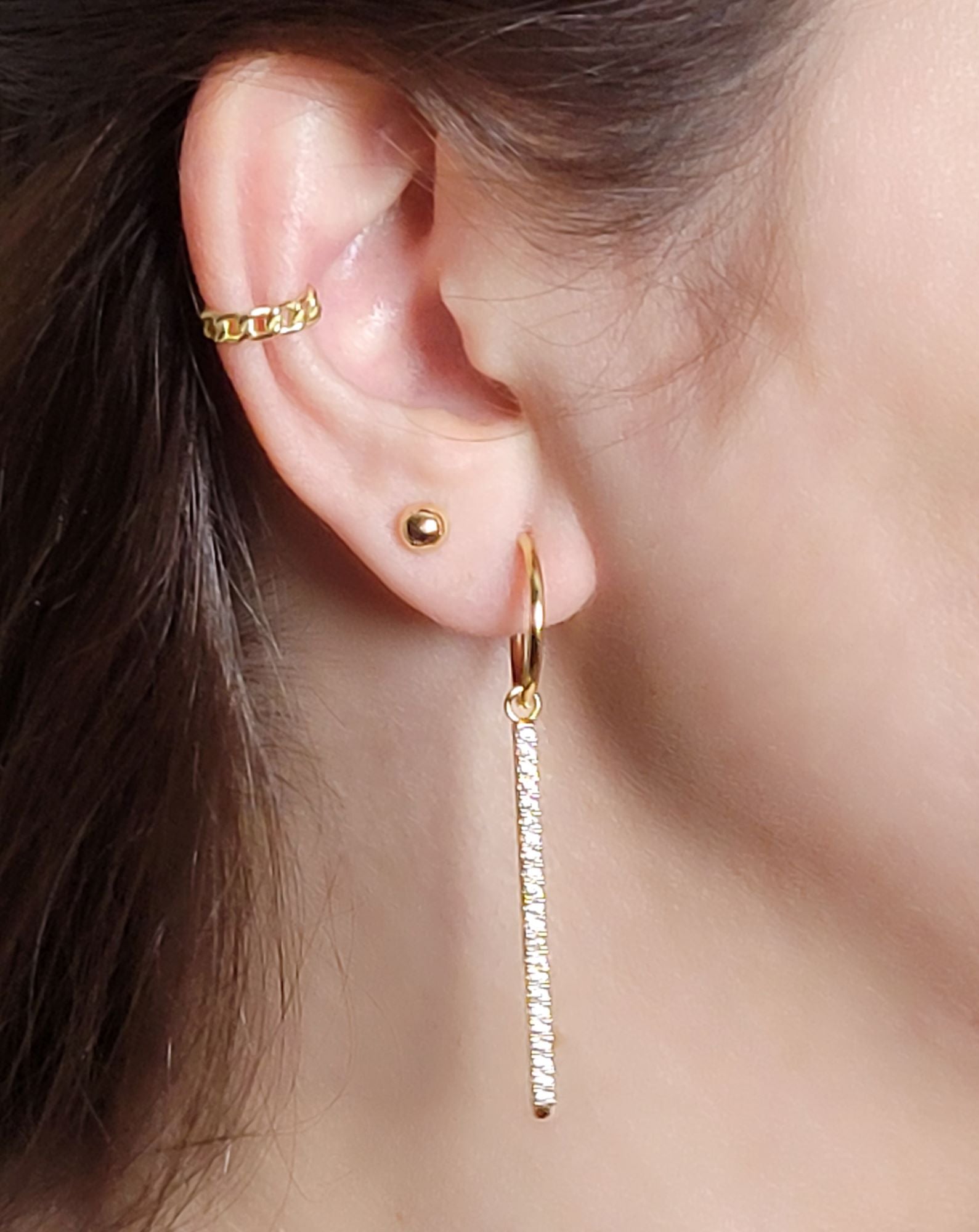 Ball Stud Earring Set - Gold