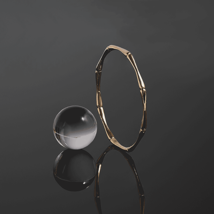 14K Gold Bamboo Bracelet