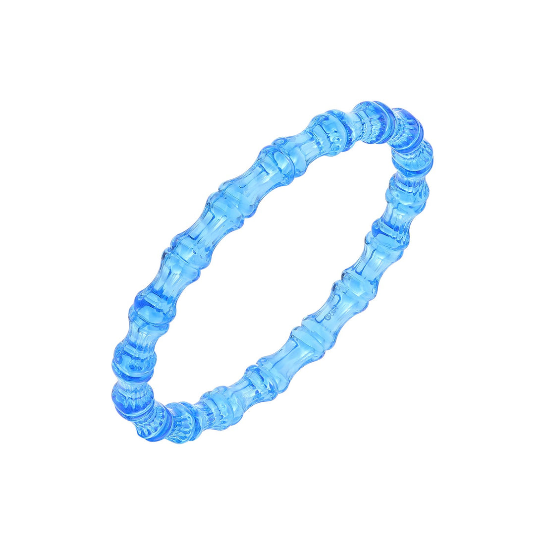 Bamboo Lucite Slip On Bangle In Blue