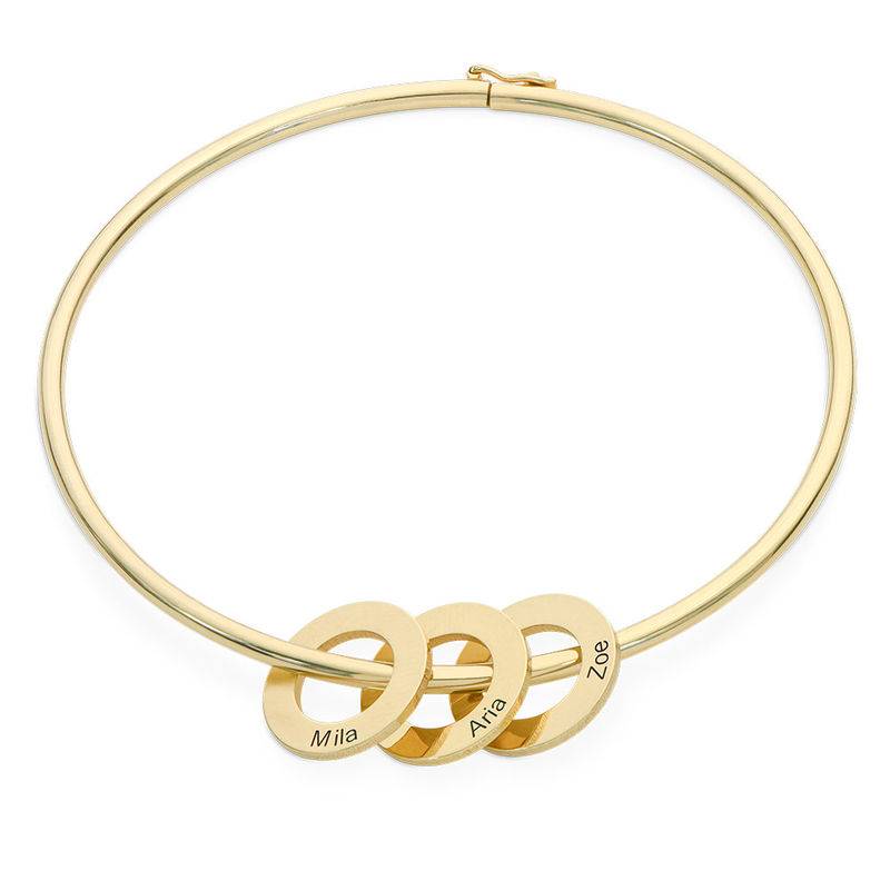 Bangle Bracelet with Round Shape Pendants in Vermeil