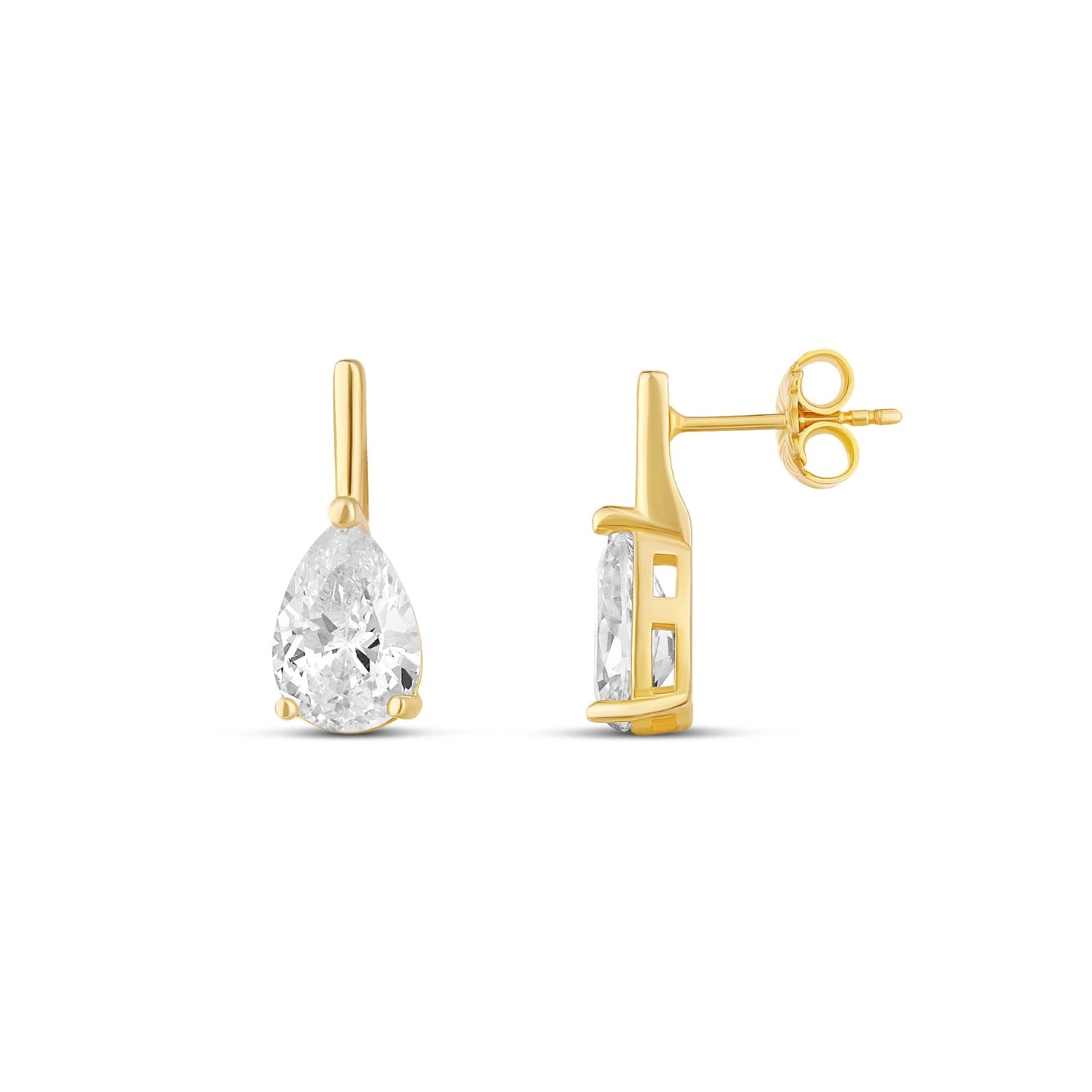 Bar Drop Earrings - Gold