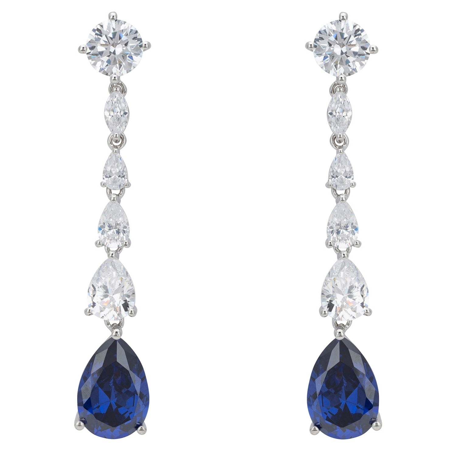 Bardot Tanzanite Drop Earrings Silver