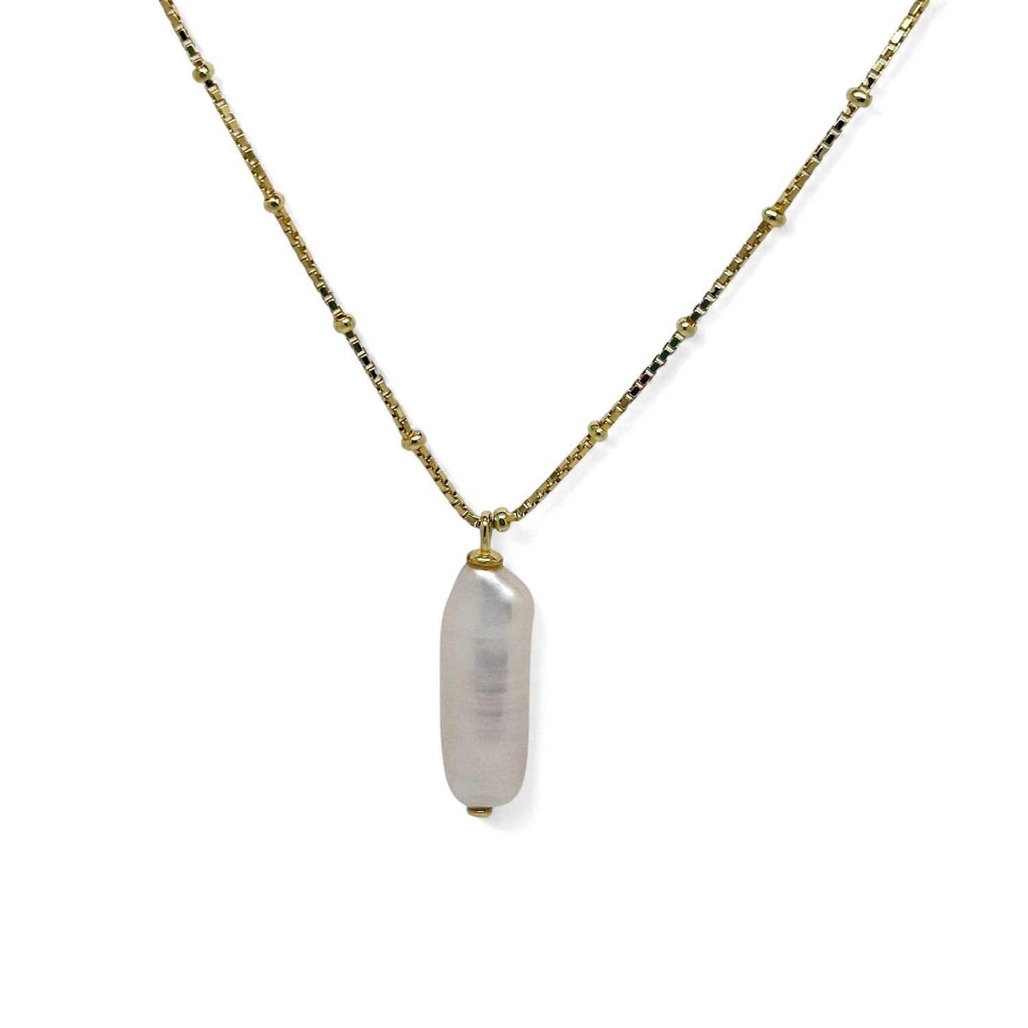 Baroque Freshwater Pearl Necklace - Gold