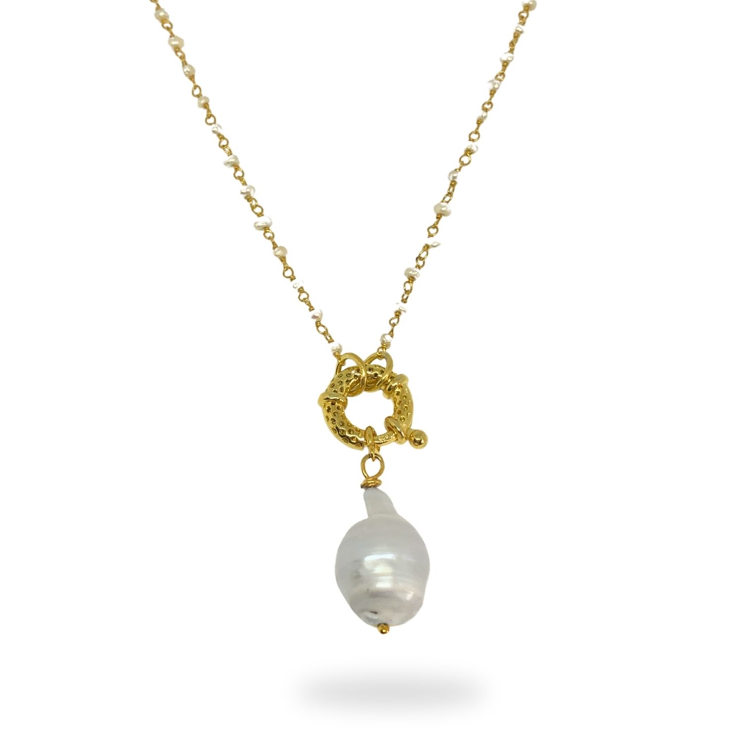 Baroque Pearl Chain Necklace
