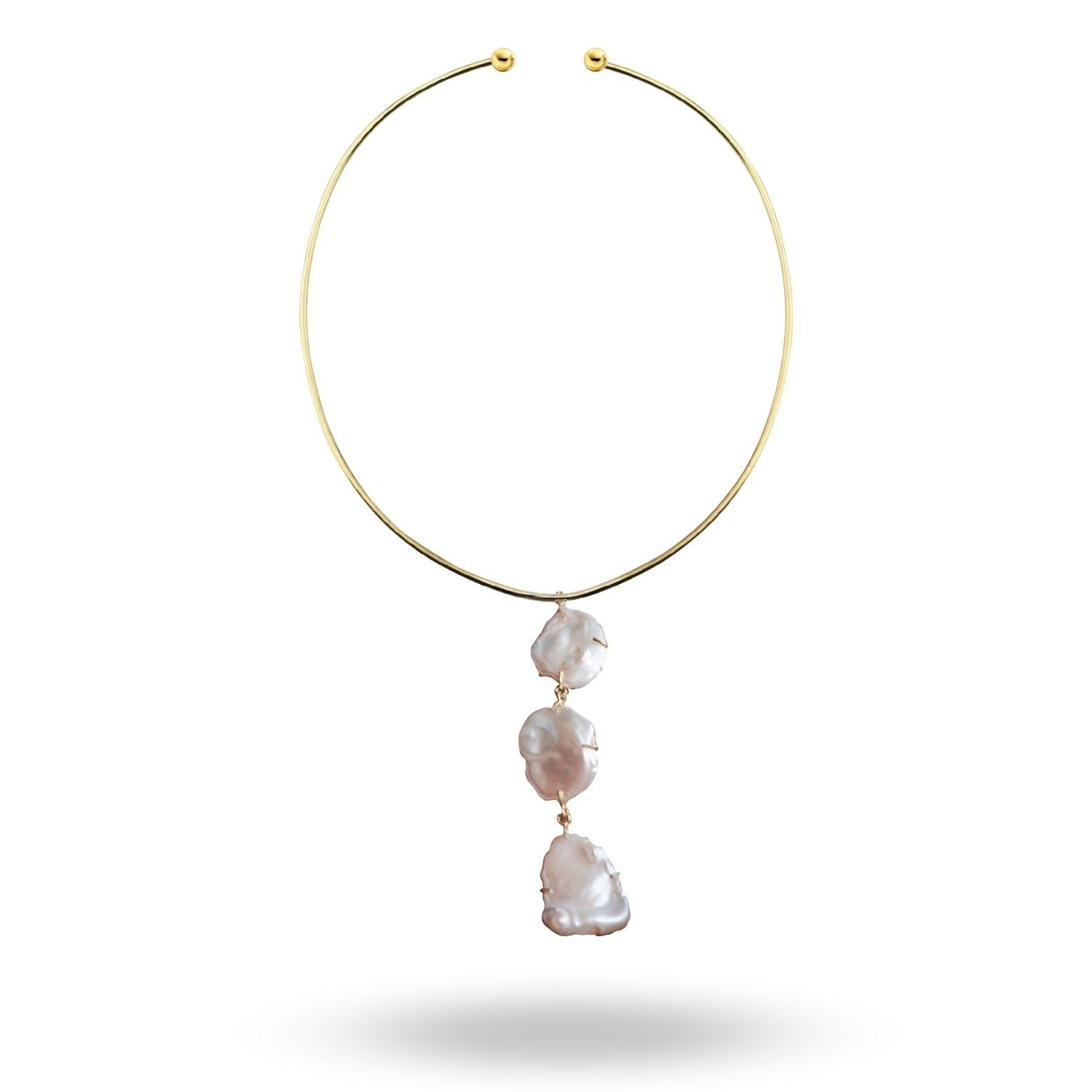 Baroque Pearl Dangle Choker