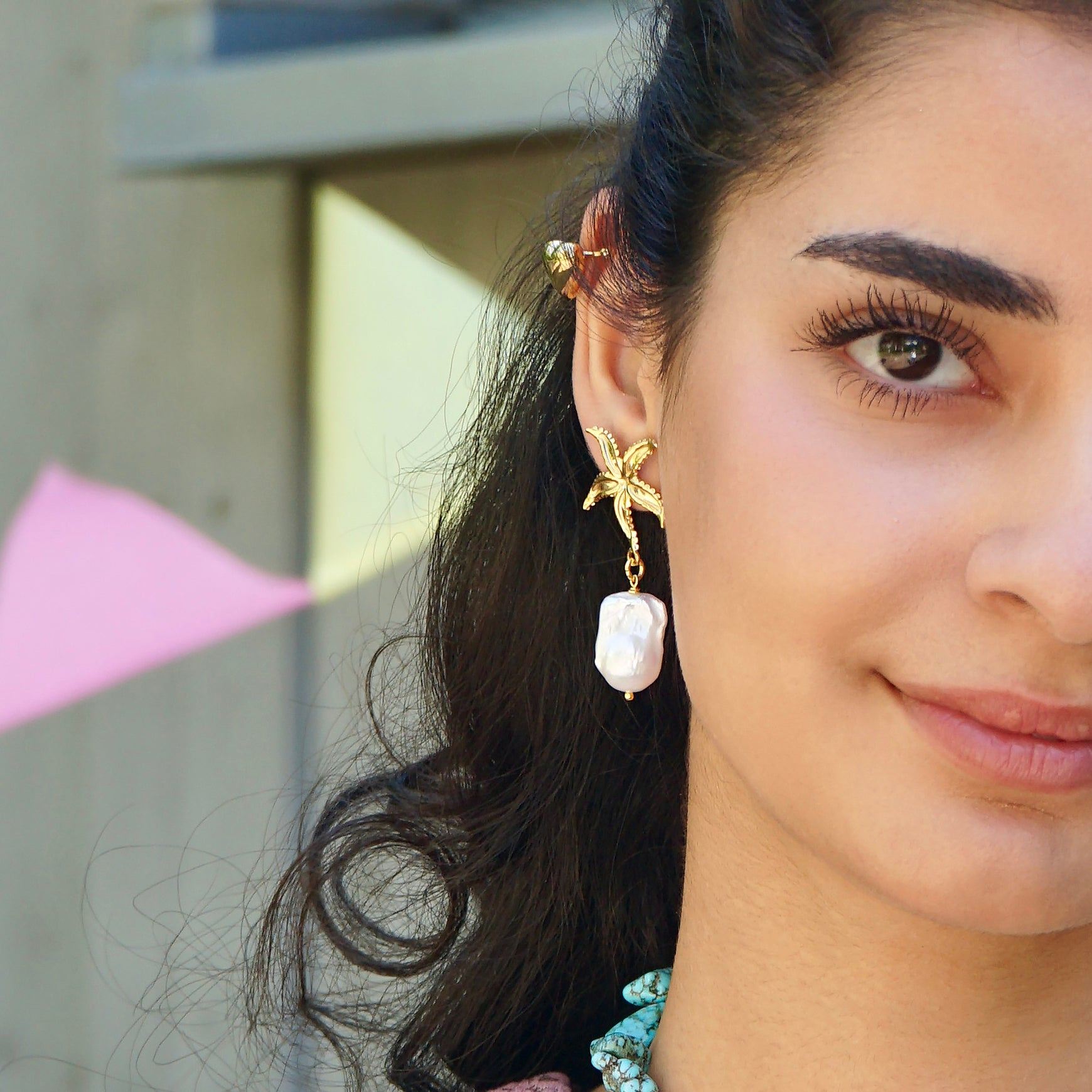 Baroque Pearl Earrings Seestern