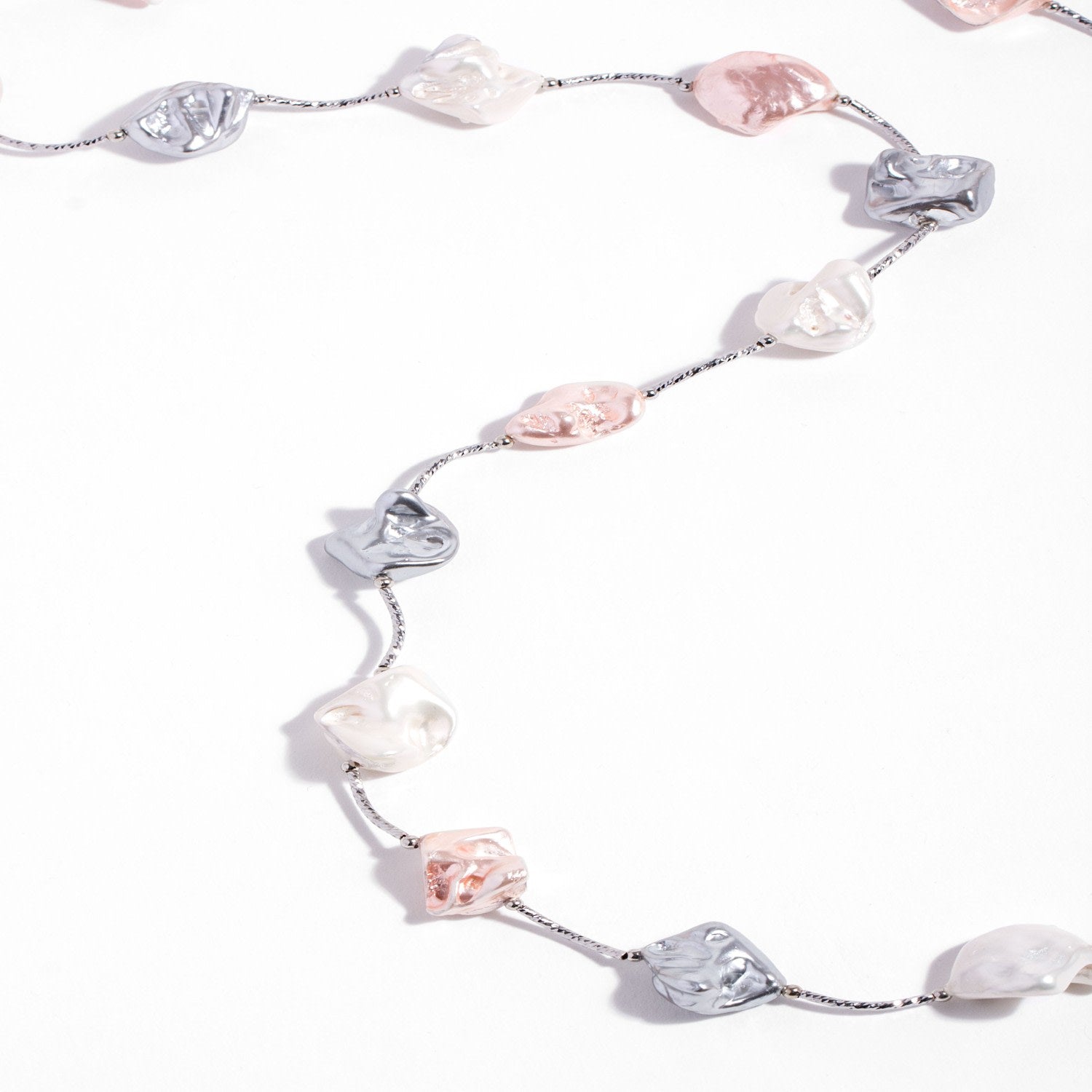 Baroque Pearl Multi Long Pink Necklace
