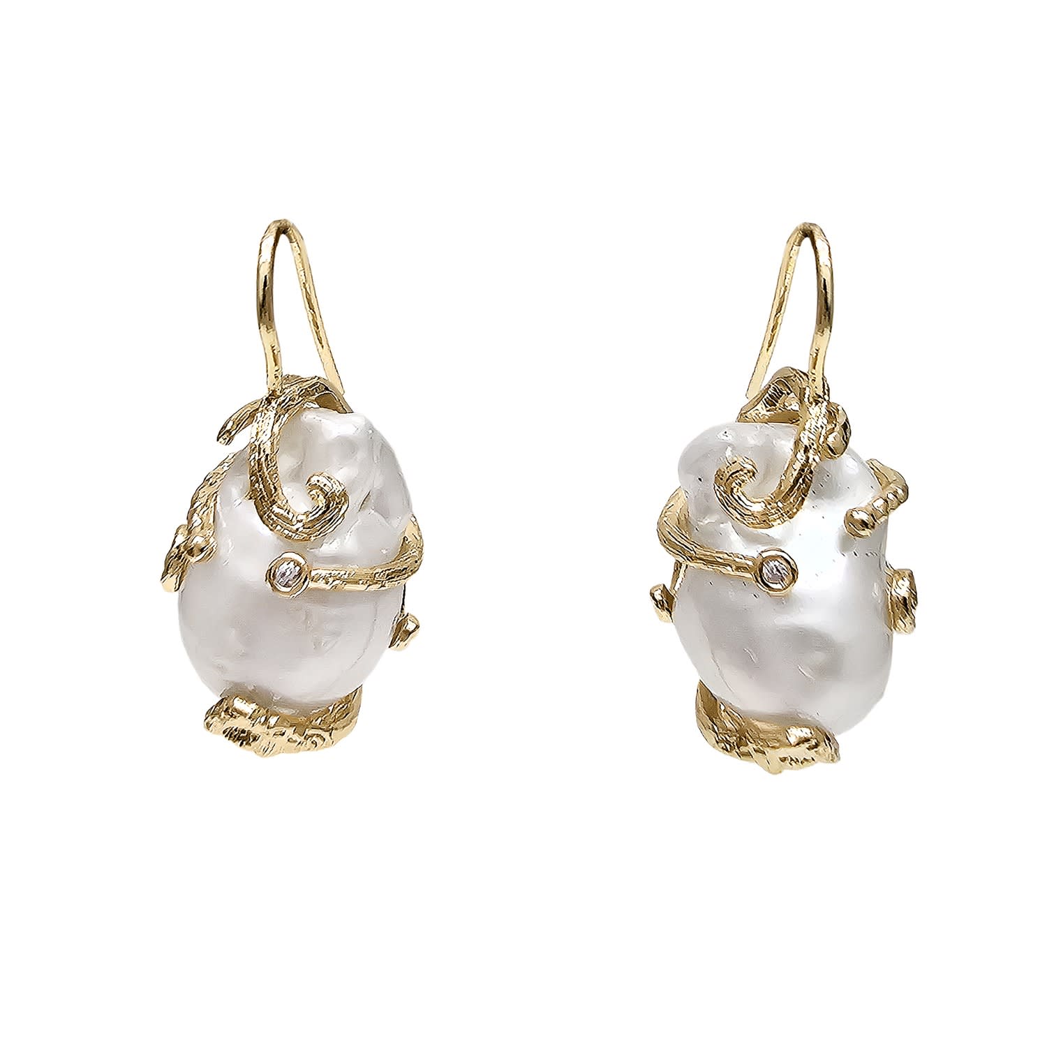 Baroque Pearls Dangle Earrings