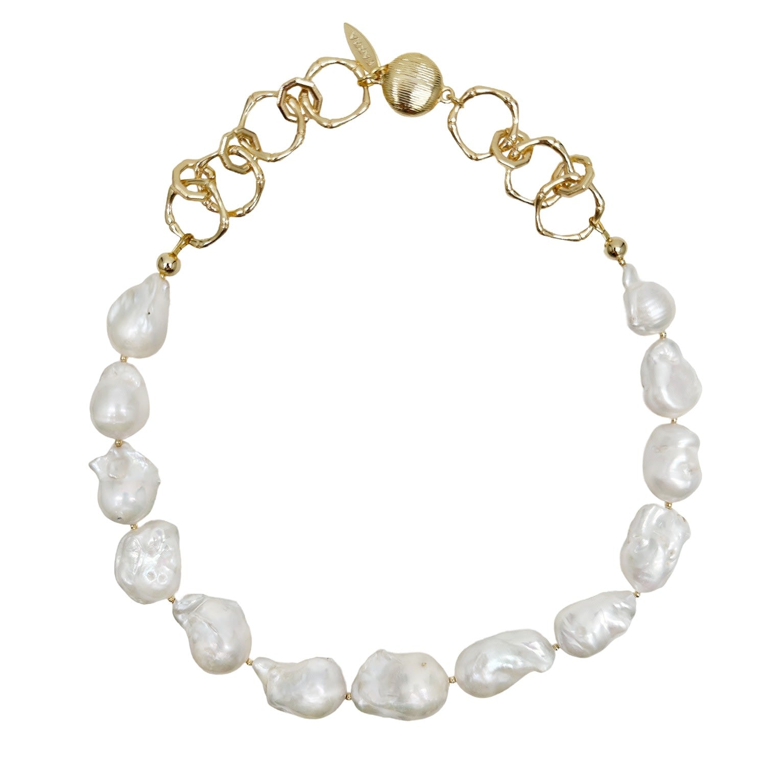 Baroque Pearls With Chain Chunky Necklace