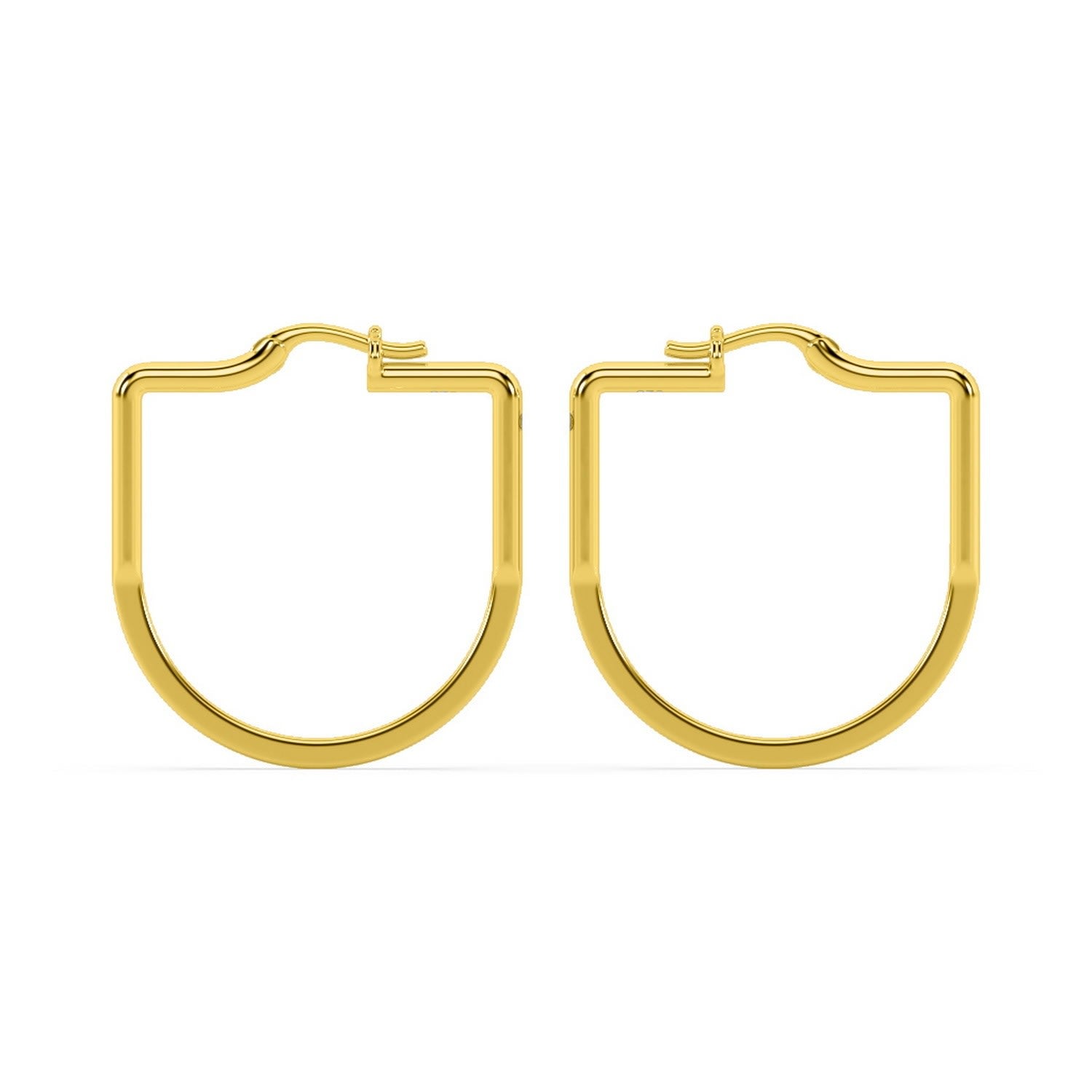 Basic Large U-Hoop - Gold