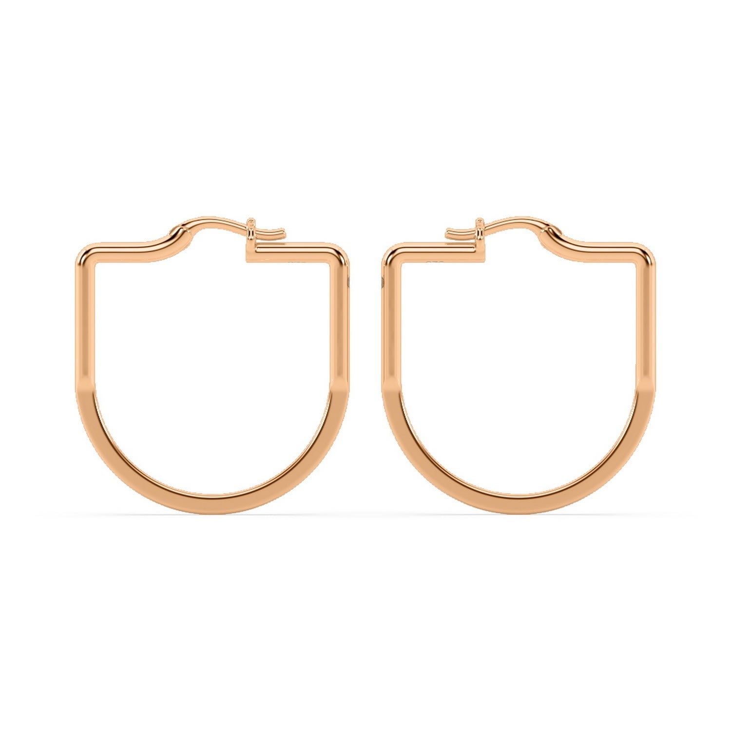 Basic Large U-Hoop - Rose Gold