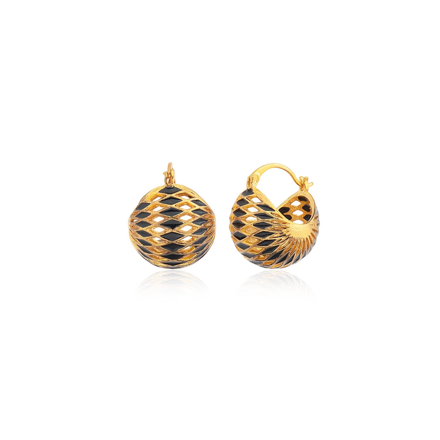Basket Earrings - Black