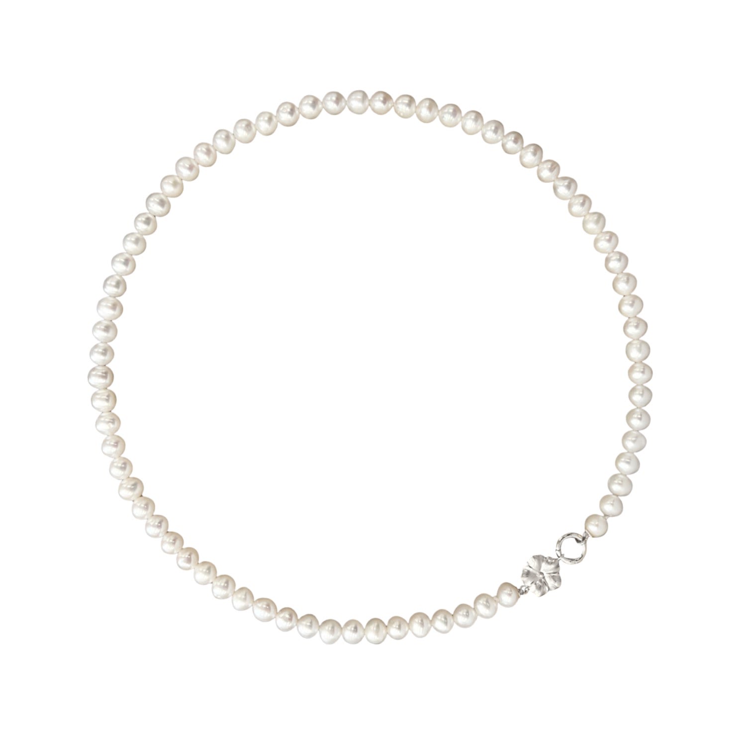 Bavella Pearl Necklace - Silver