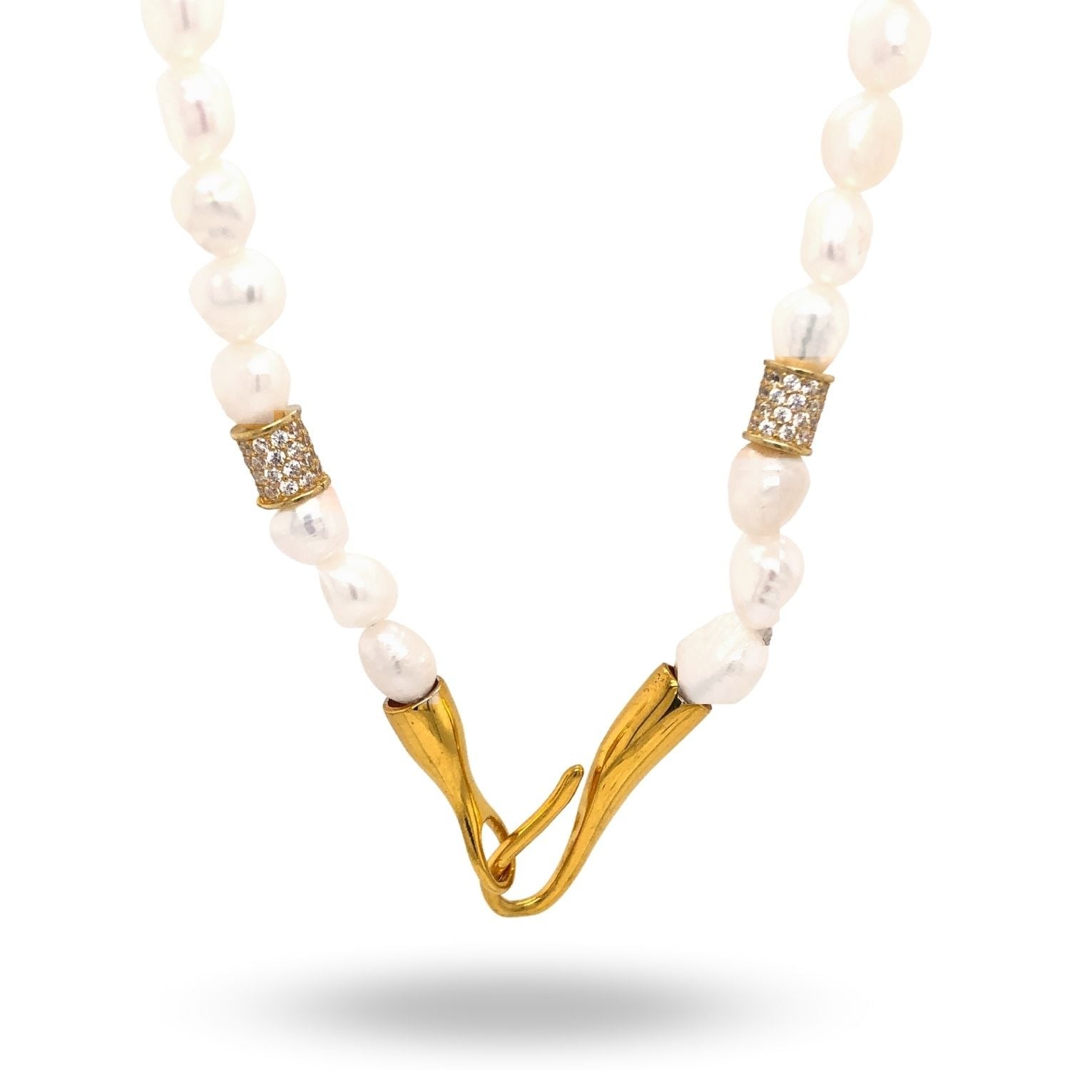 Bayem Stone Pearl Necklace