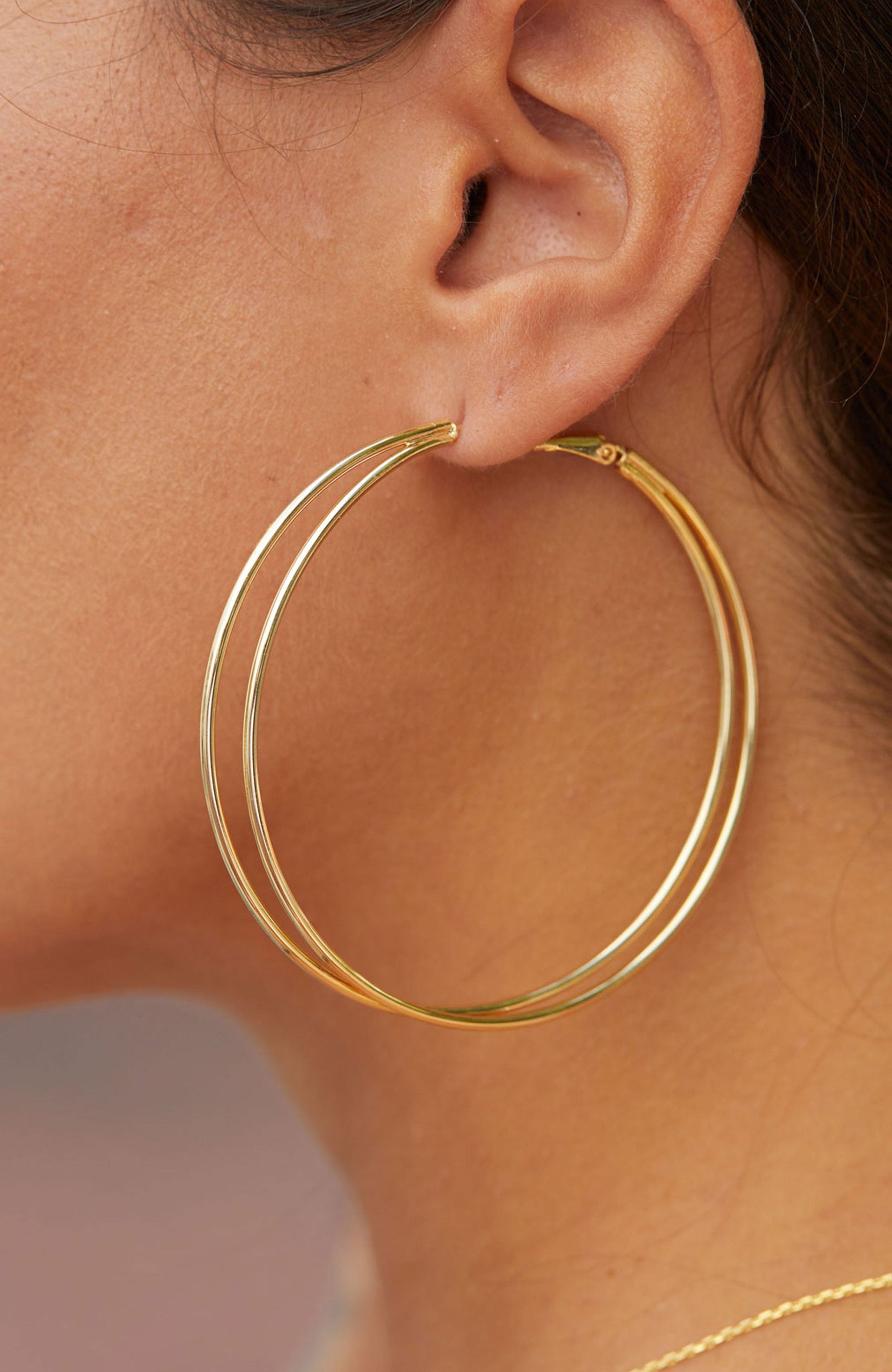 Gold Plated Xl Hoop