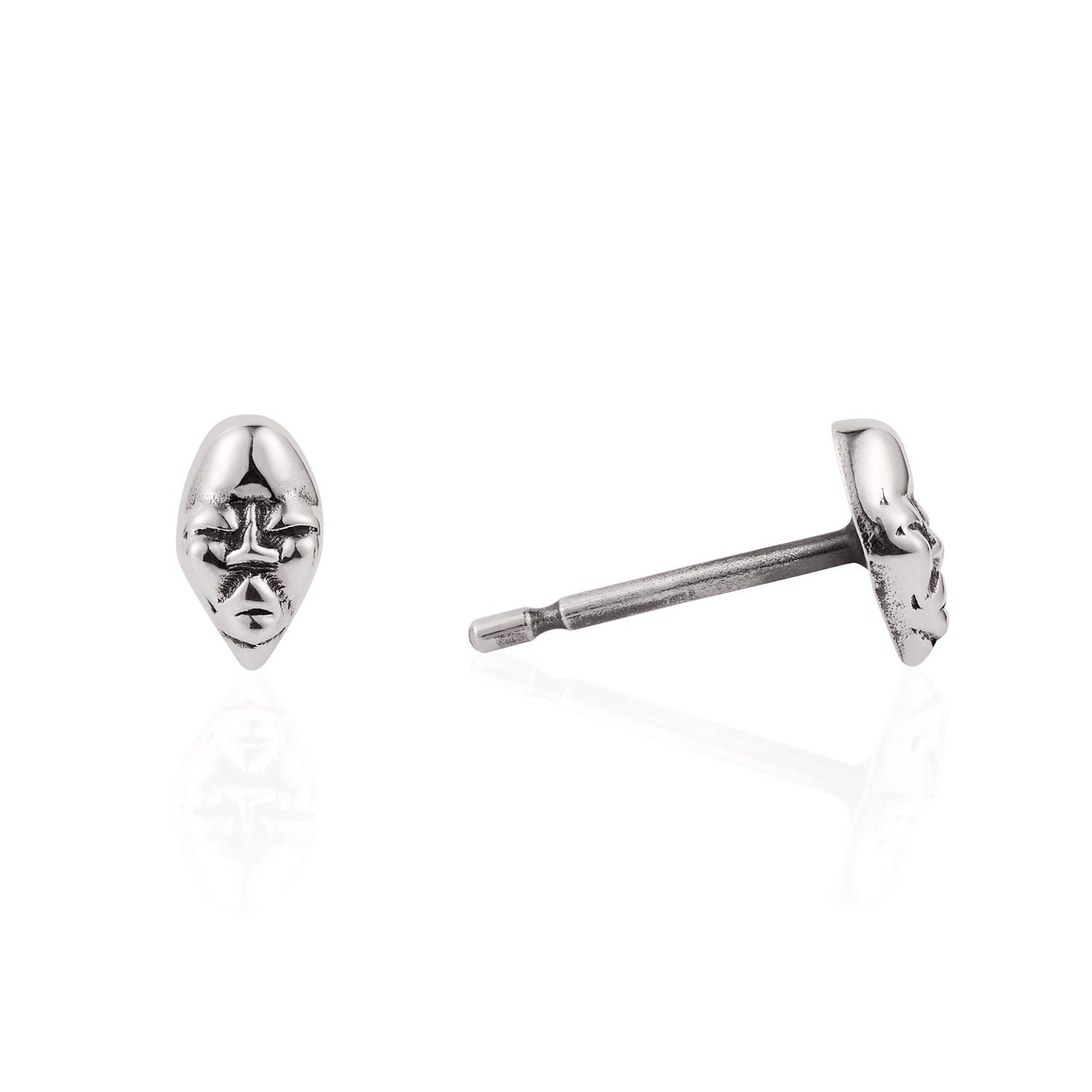 Tiny Voodoo Erzulie Earrings Silver