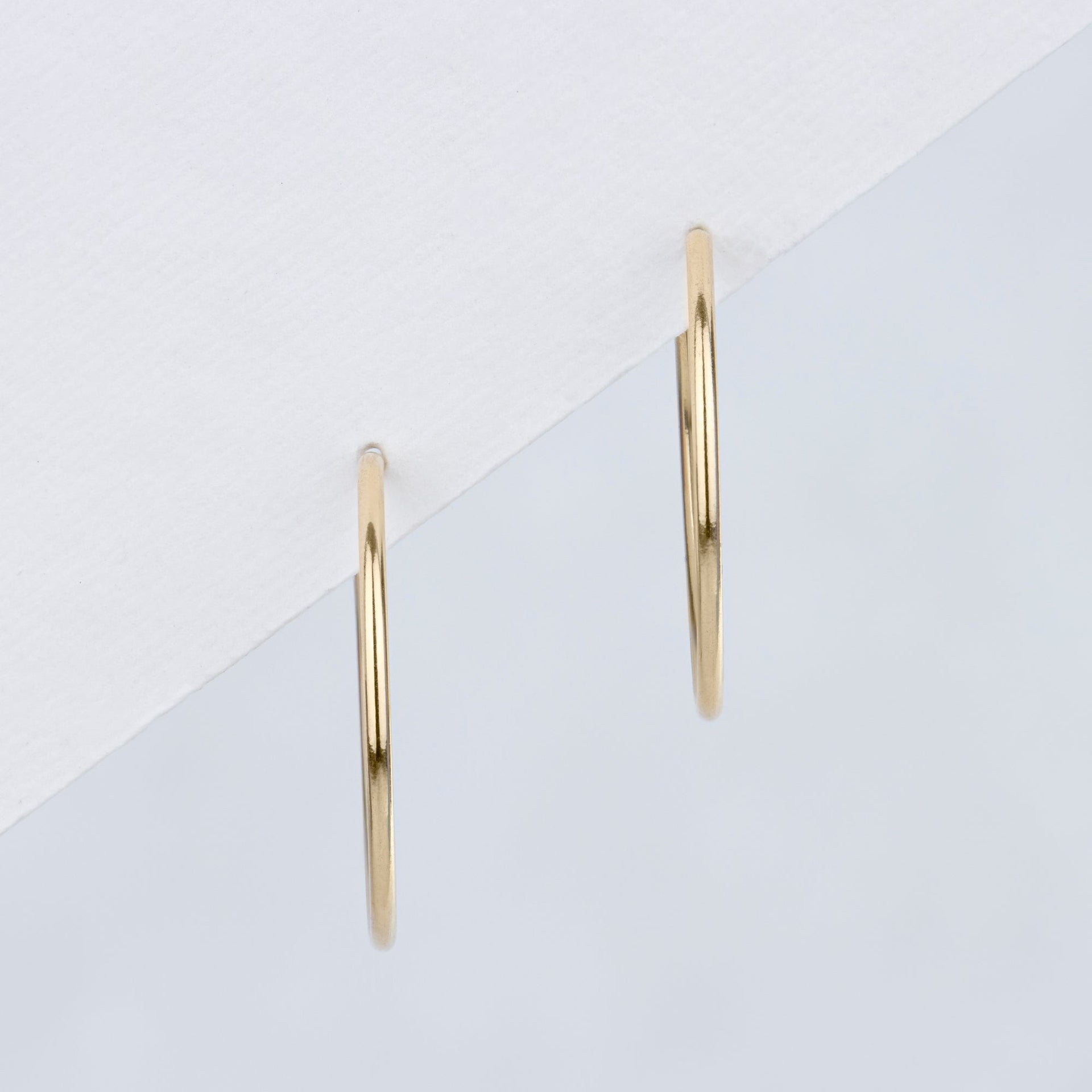 14K Yellow Gold 25MM Endless Hoops