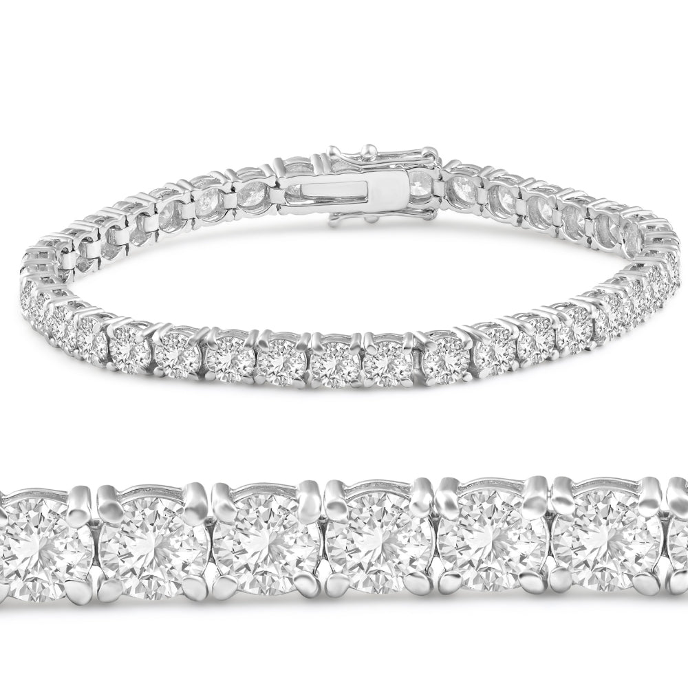 12ct Diamond Tennis Bracelet 14 Karat White Gold 7'