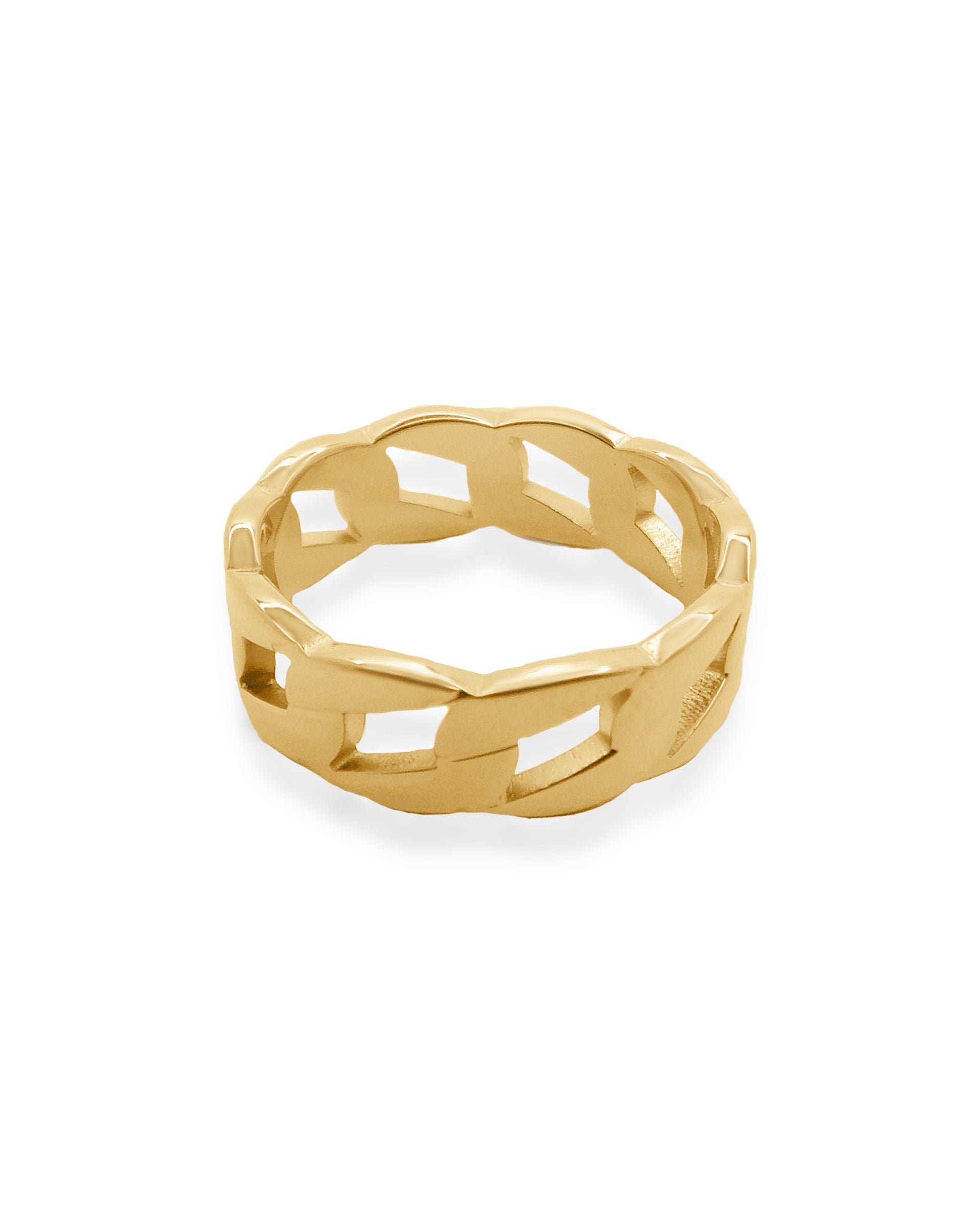Kalani Cuban Chain Inspired Ring - Gold