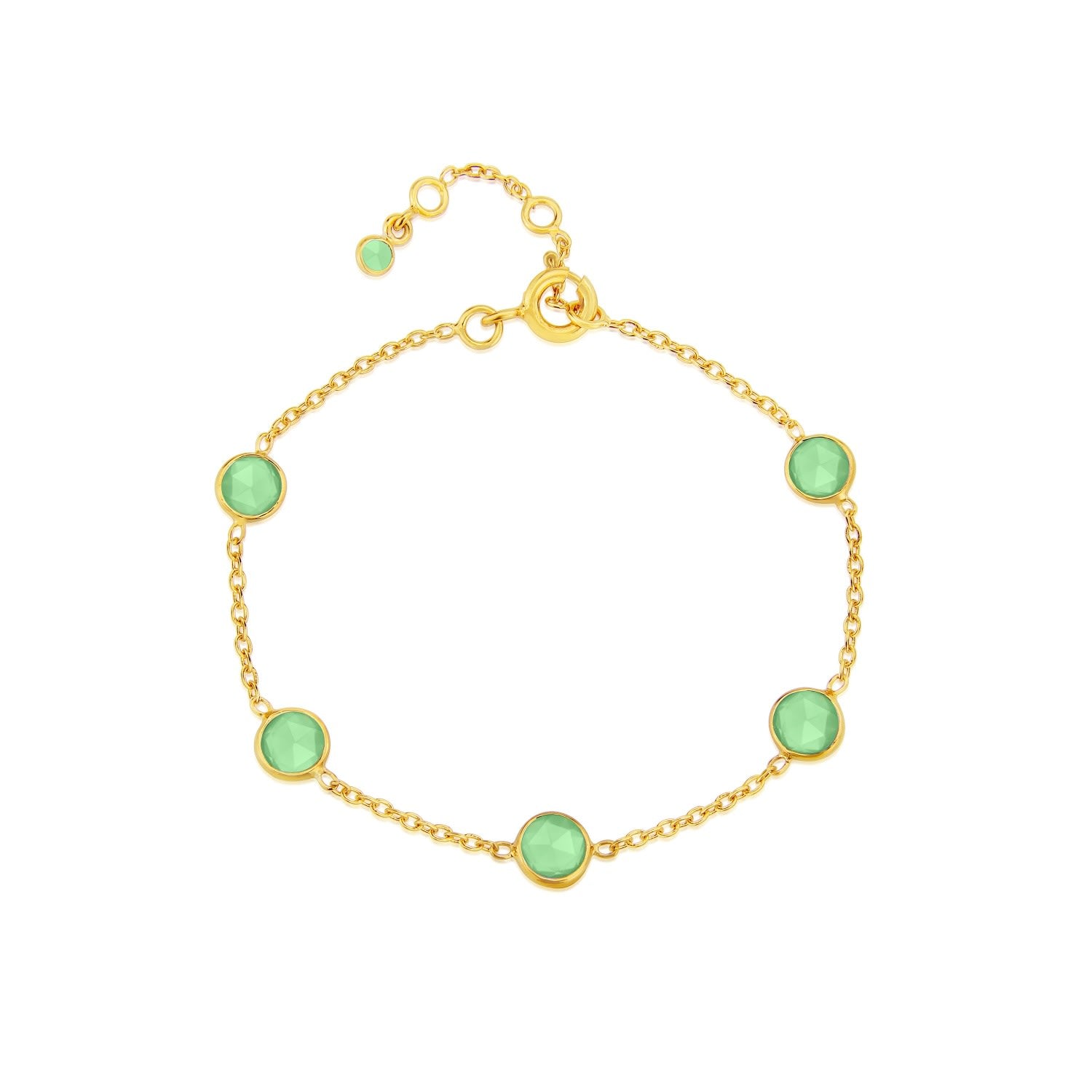 Antibes Chrysoprase & Gold Vermeil Bracelet