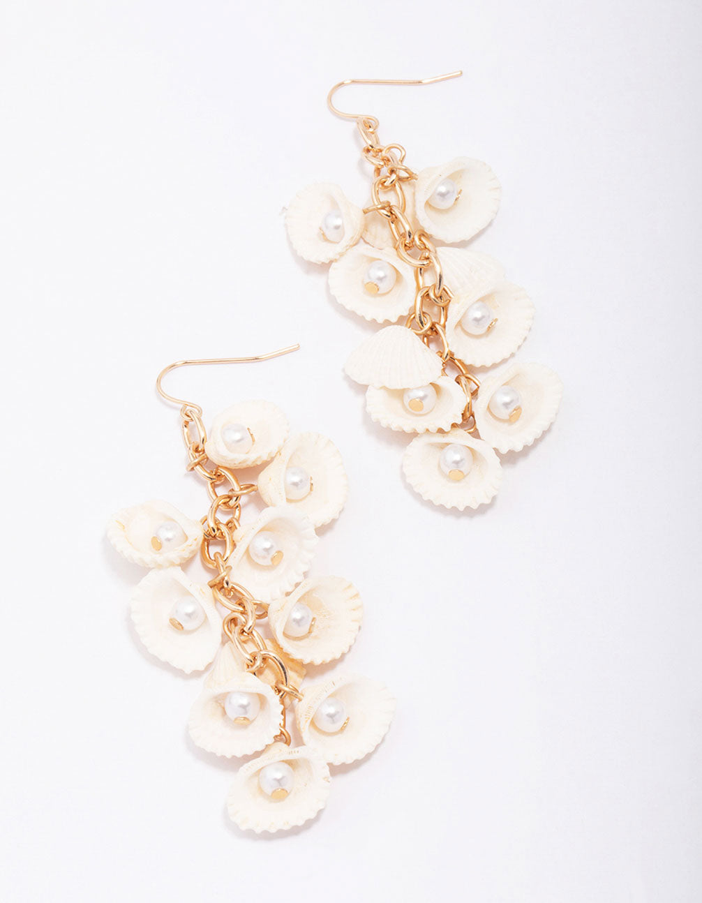 Lovisa - Gold Flowing Shell Drip Earrings I Hypoallergenic I Stylish And Trendy I Perfect For Special Occasions