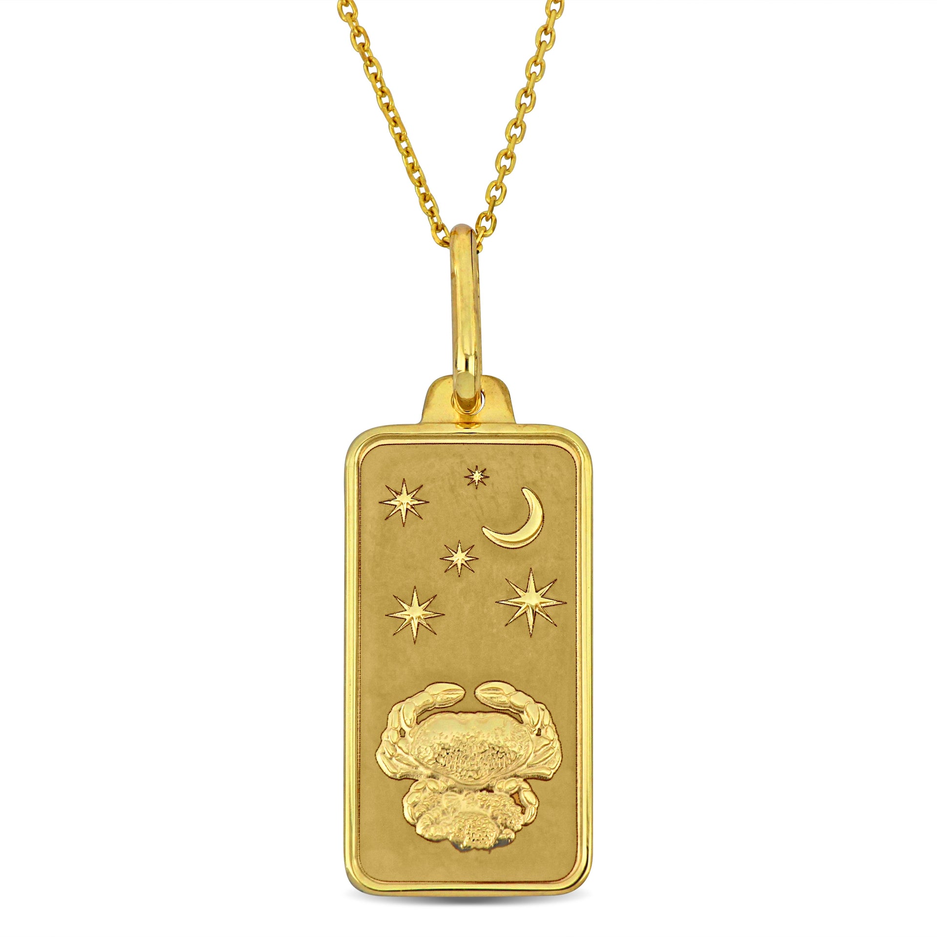 Mimi & Max Cancer Horoscope Necklace in 10k Yellow Gold