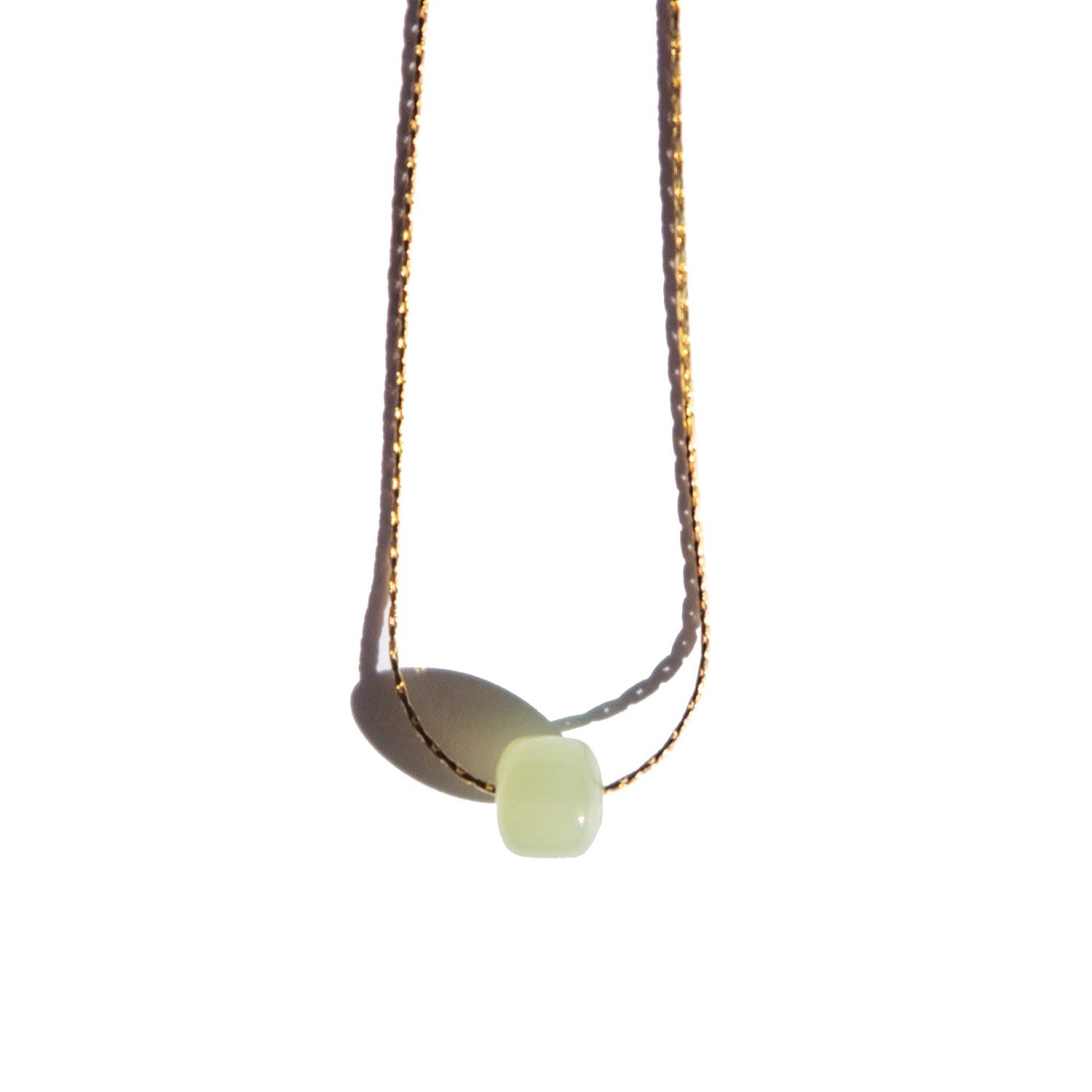 Beetle Green Bead Jade Necklace