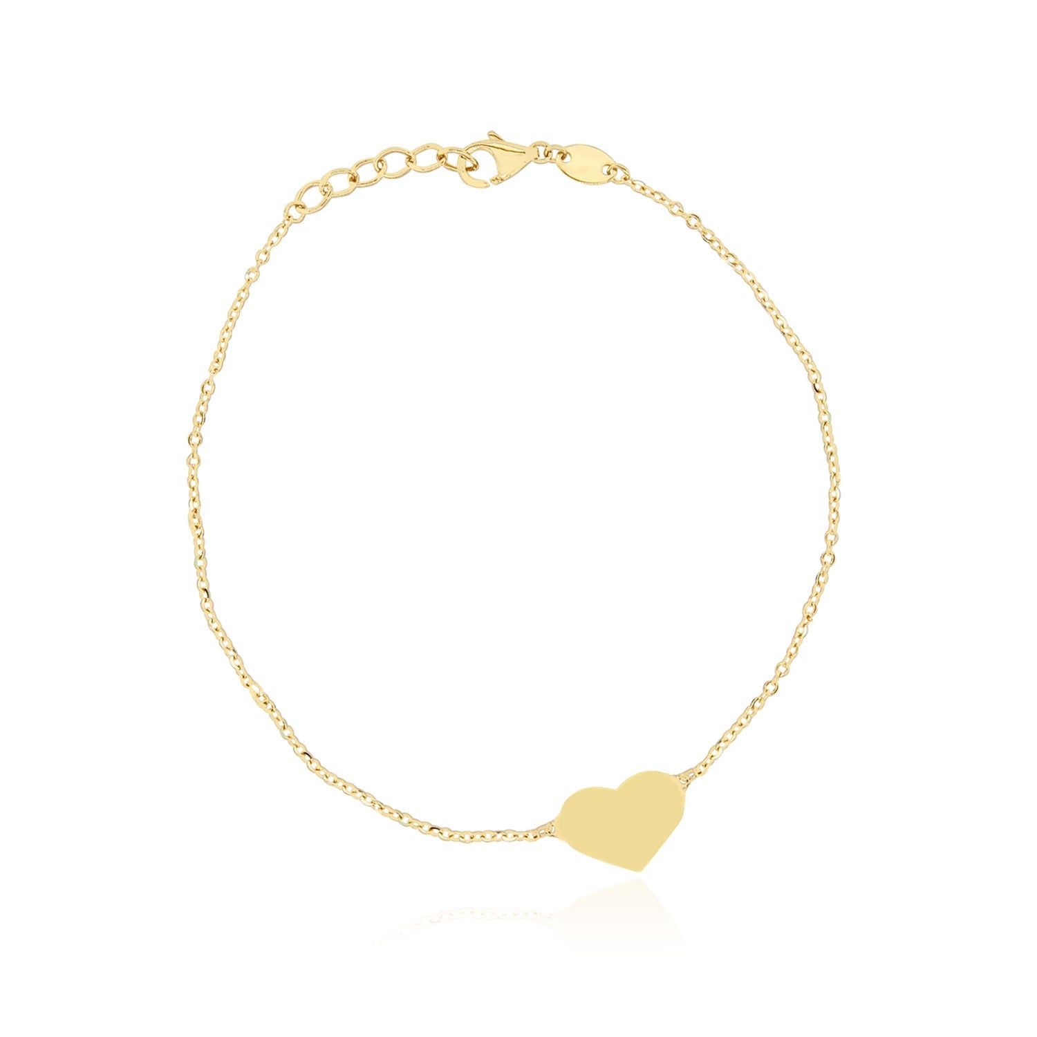 Gold Single Heart Bracelet