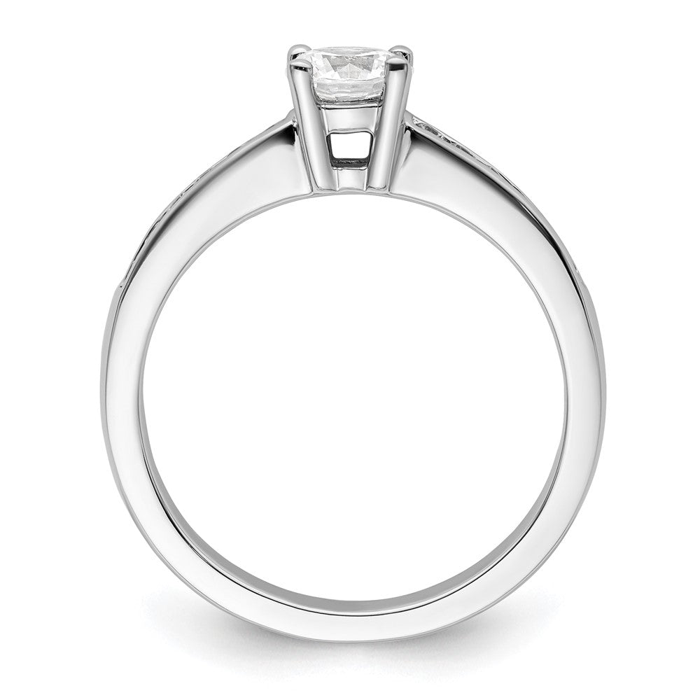 14k White Gold Lab Grown Diamond Wedding Band Ring 0.68ct Clarity- VS Color- G-H