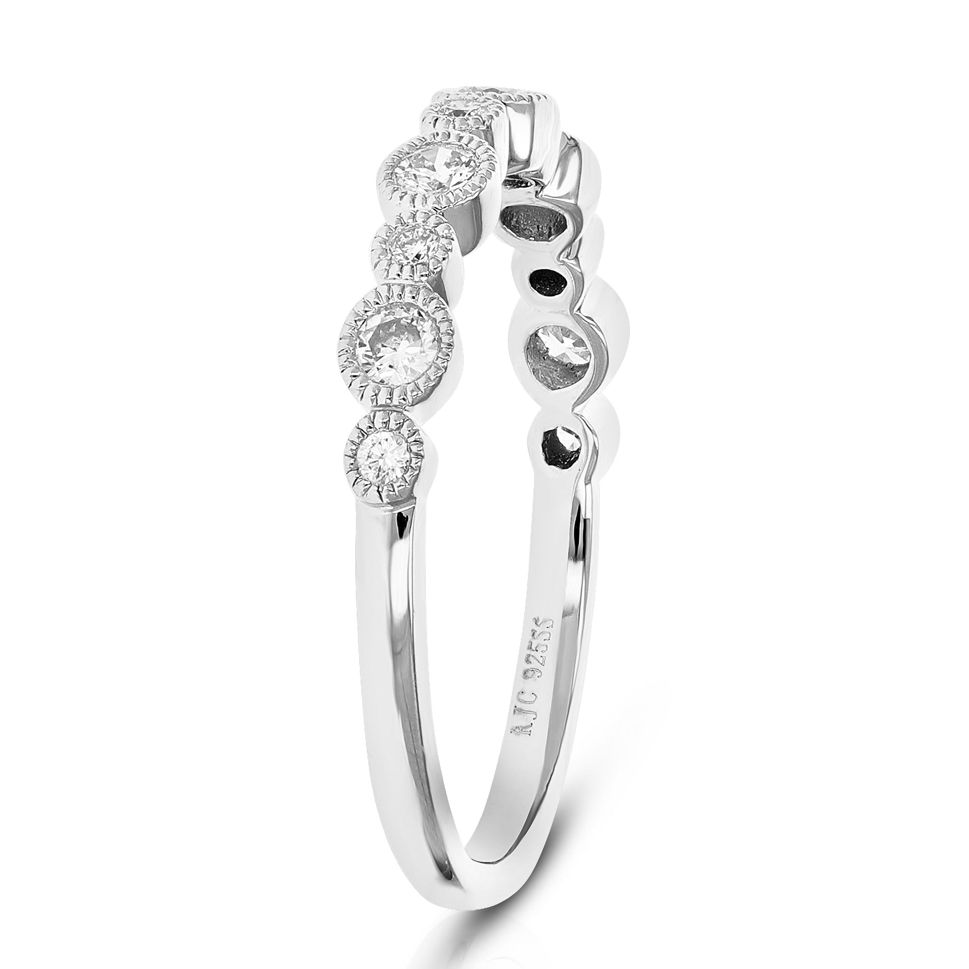 1/3 cttw Round Cut Lab Grown Diamond Engagement Ring .925 Sterling Silver