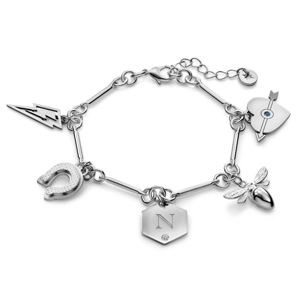 Be Lucky Charm Bracelet in Silver Finish - Nicky Hilton Collection