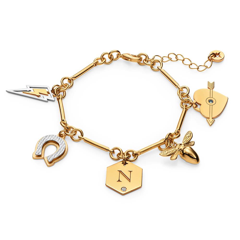 Be Lucky Charm Bracelet in Gold Finish - Nicky Hilton Collection