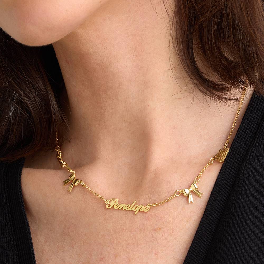 Be My Bow Multi-name Necklace in 14K Yellow Gold - Nicky Hilton Collection