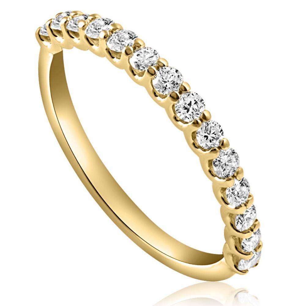 1/4 ct Diamond U Prong Ring in 10k White or Yellow Gold
