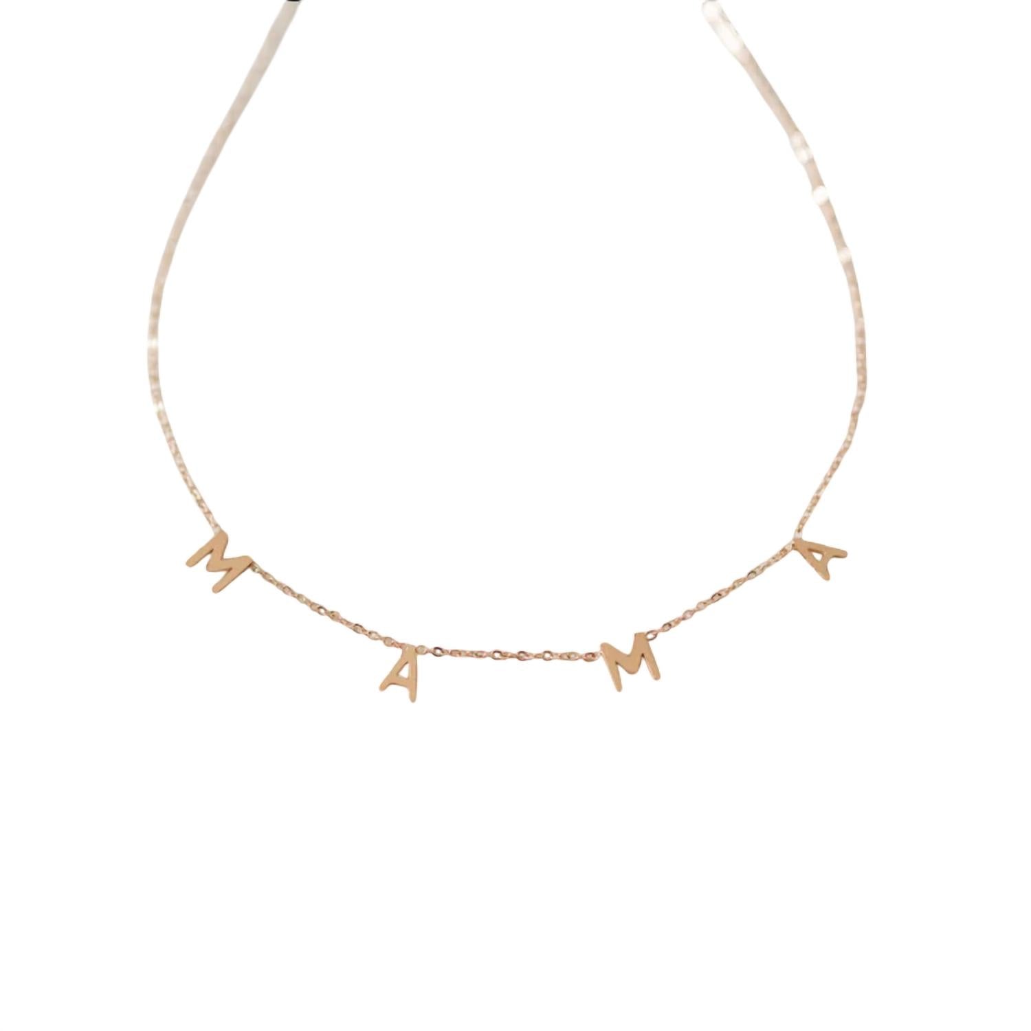 Women's Mama Necklace In Rose Gold