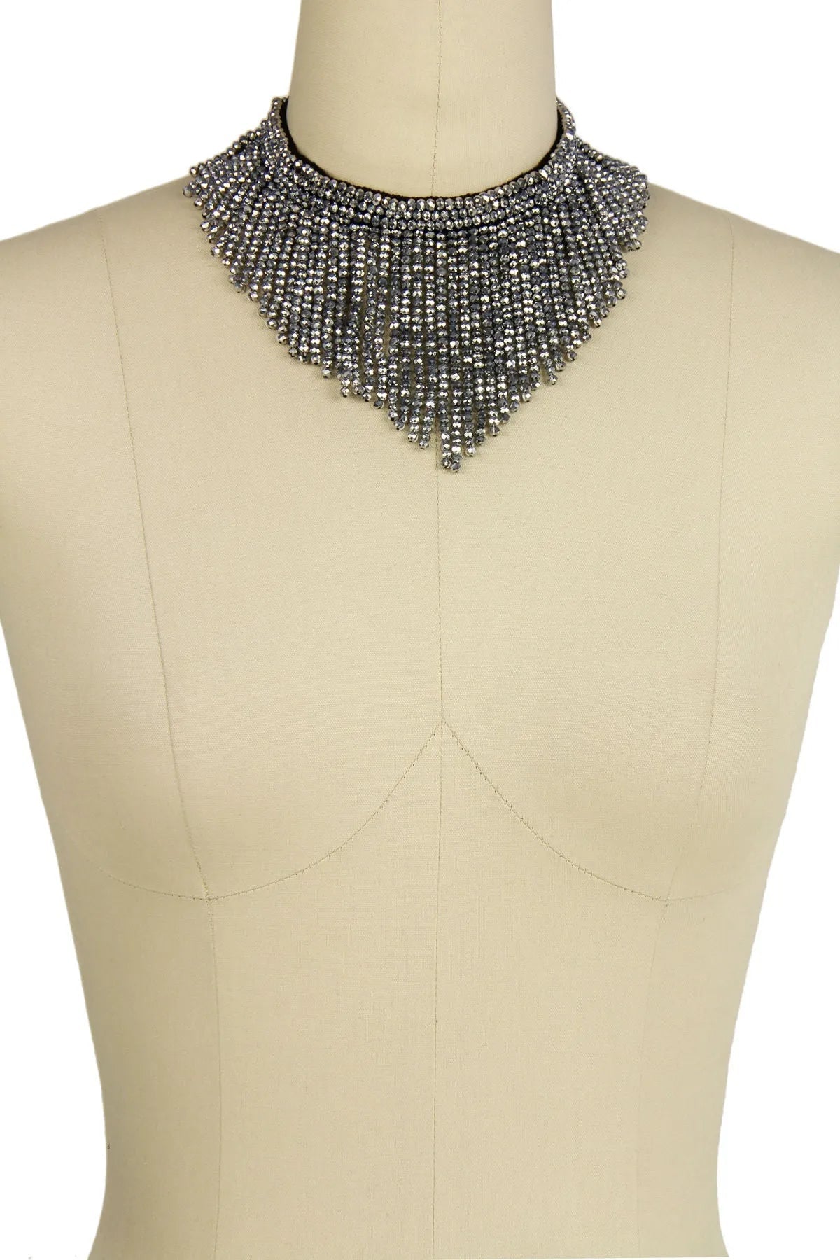 Beaded Choker Silver