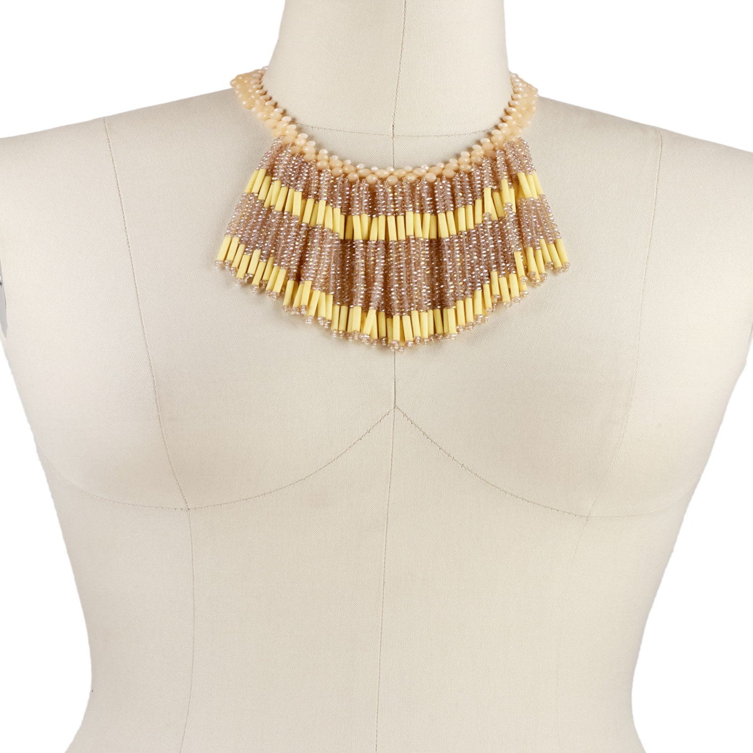 Beaded Fringe Falling Necklace
