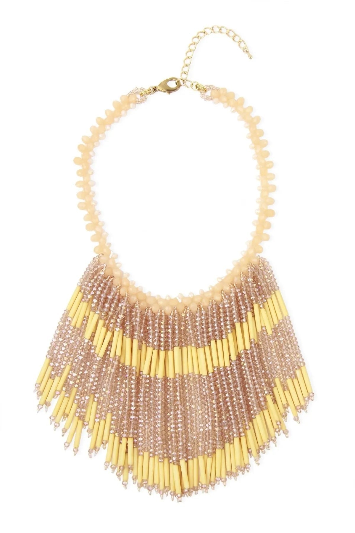 Beaded Fringe Falling Necklace