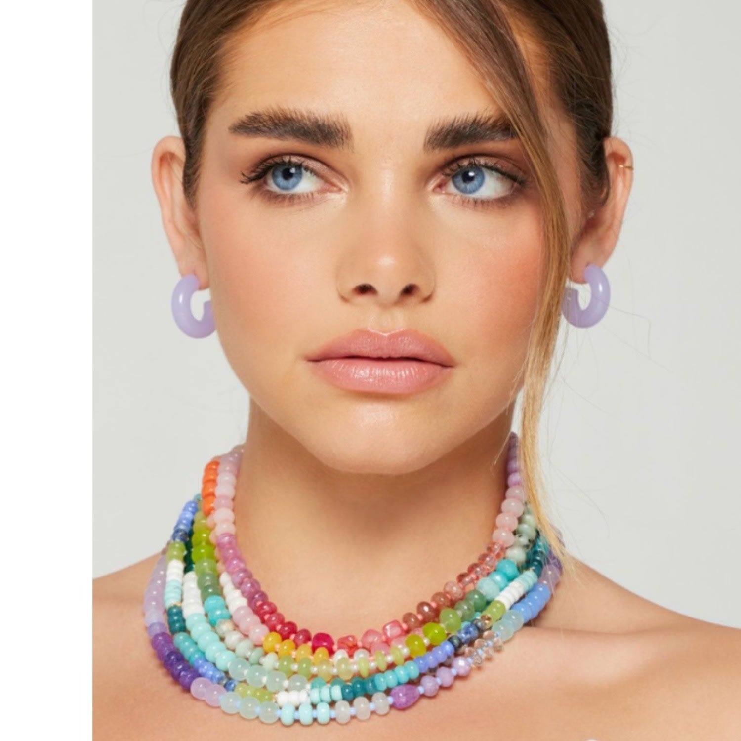 Beaded Love Necklace - Soft Rainbow