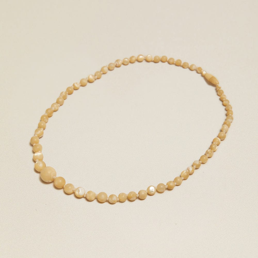Vintage Mother Of Pearl Beaded Necklace