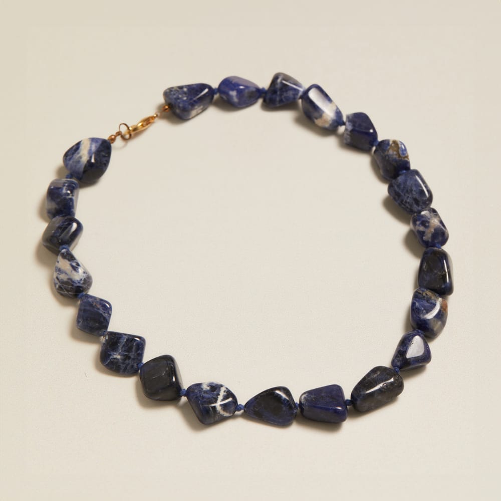 Vintage Semi-Precious Sodalite Bead Necklace